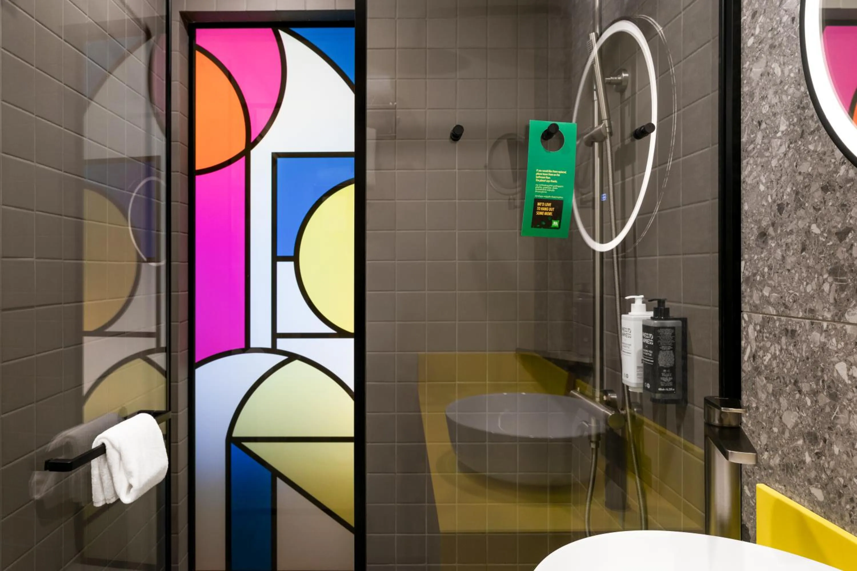 Bathroom in ibis Styles Old Tbilisi