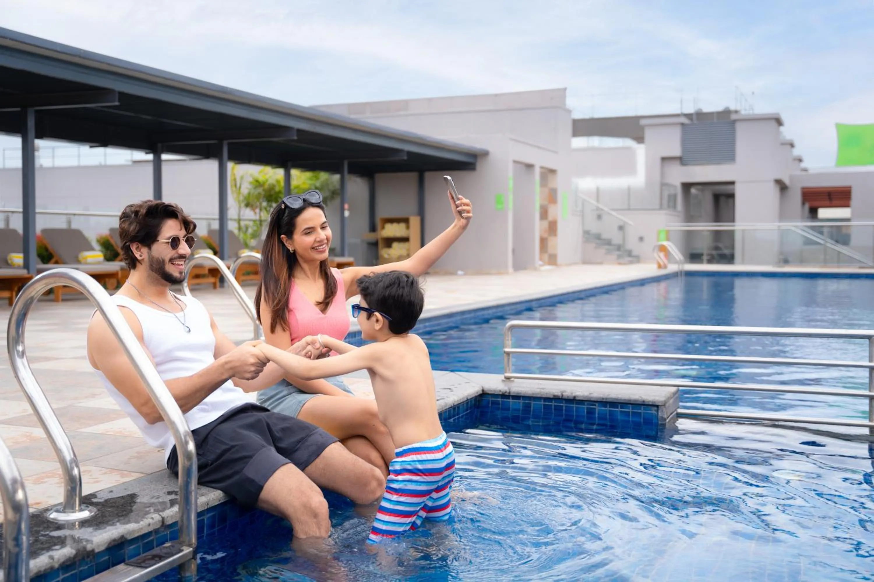 Swimming pool in ibis Styles Mysuru