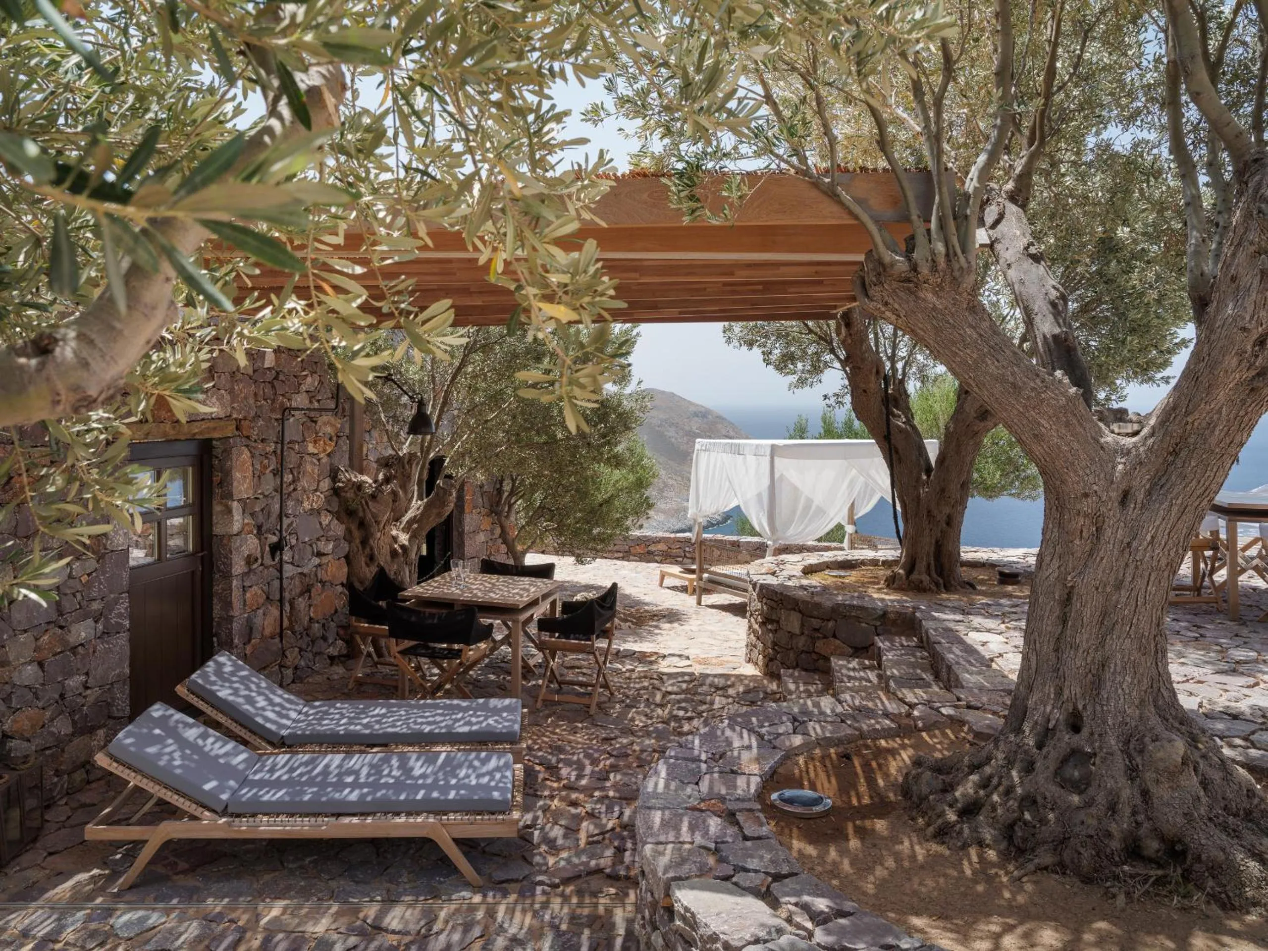 Patio in Tainaron Blue Retreat