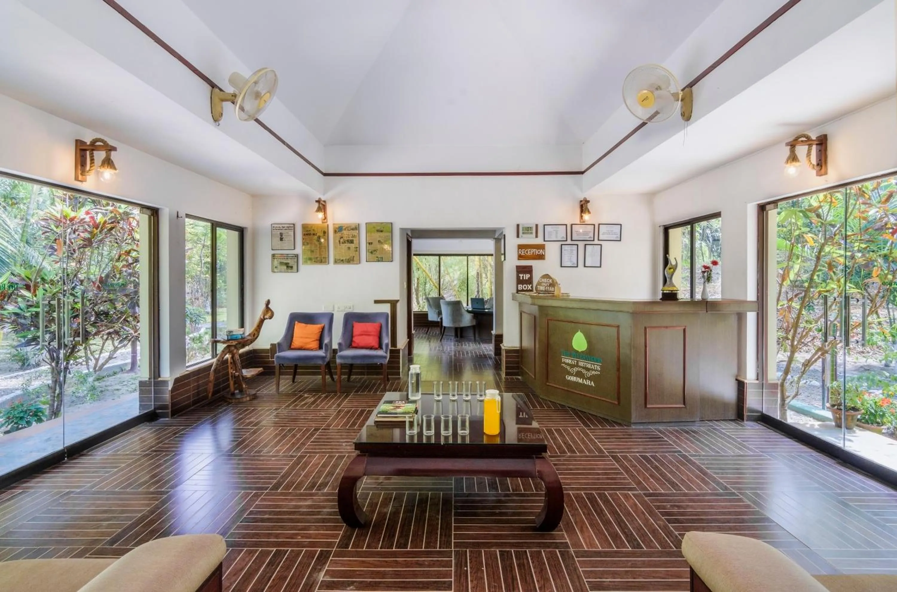 Lobby or reception in The Riverwood Forest Retreat Dooars - fully vaccinated staff