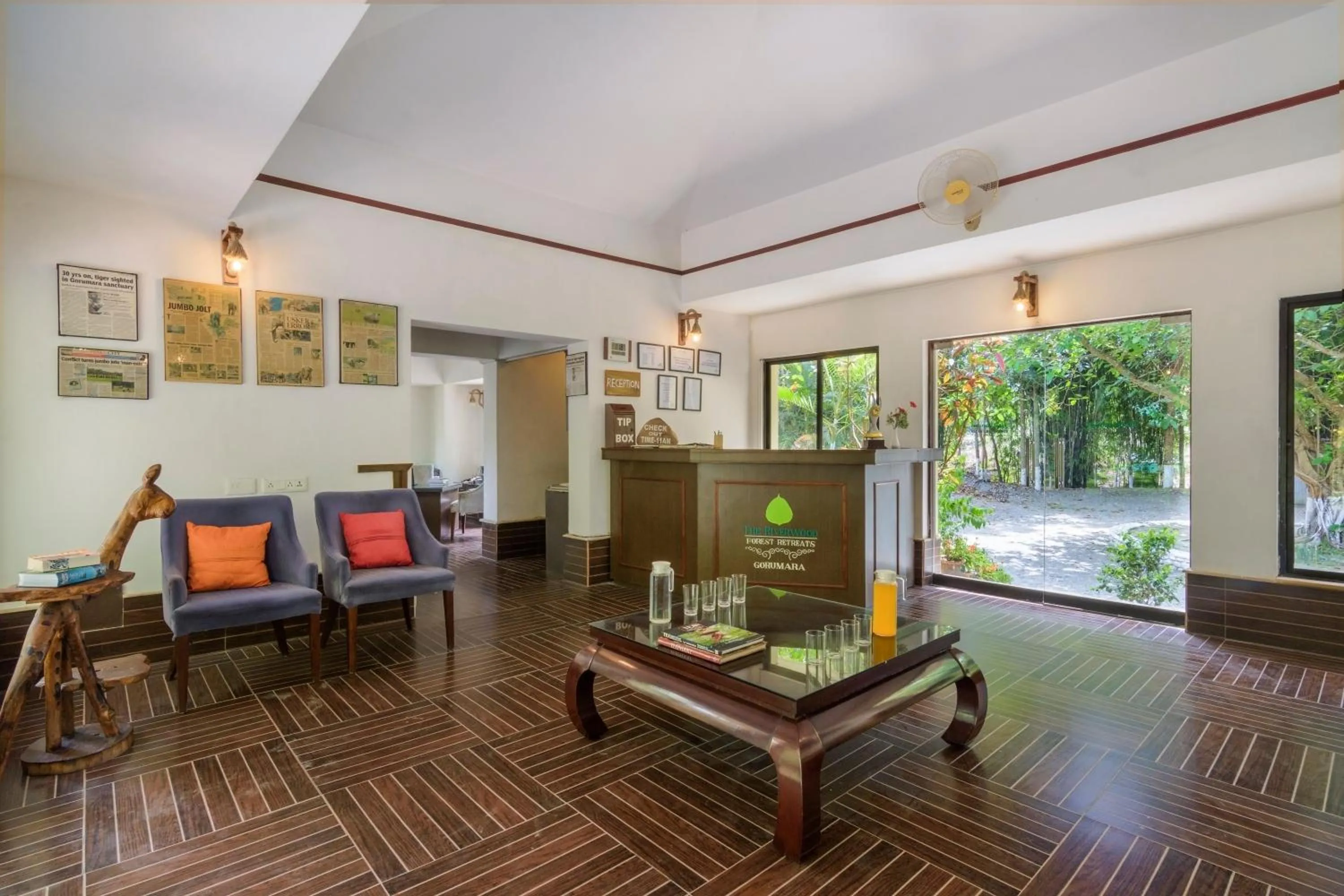 Lobby or reception in The Riverwood Forest Retreat Dooars - fully vaccinated staff