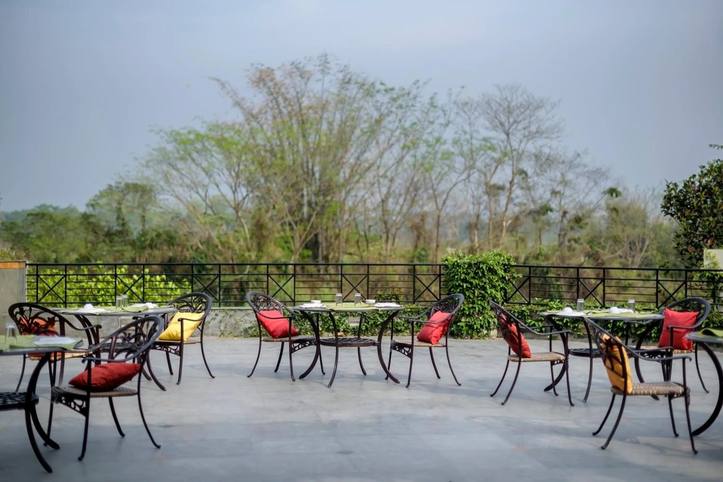 Dining area in The Riverwood Forest Retreat Dooars - fully vaccinated staff