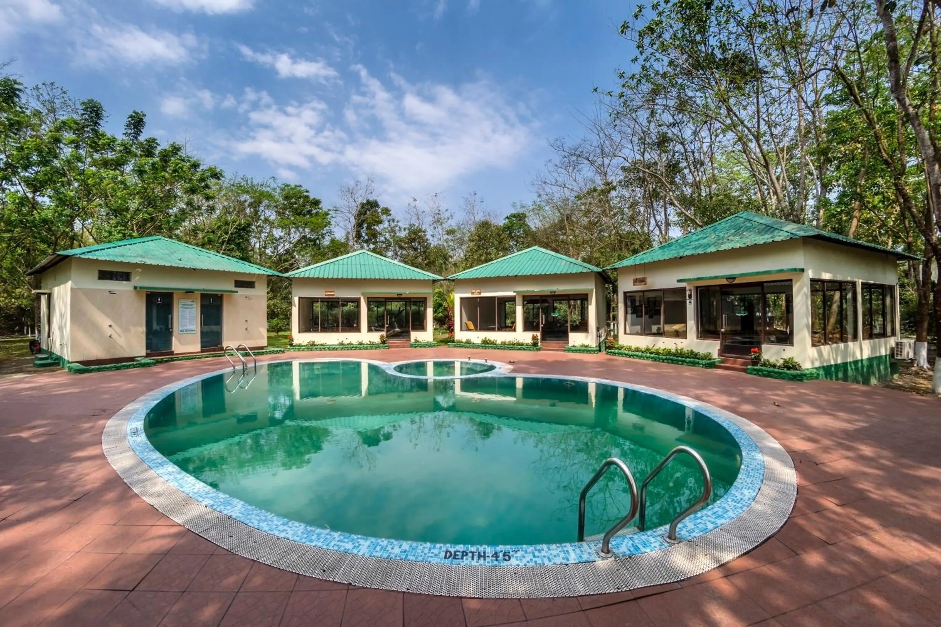 Swimming pool in The Riverwood Forest Retreat Dooars - fully vaccinated staff