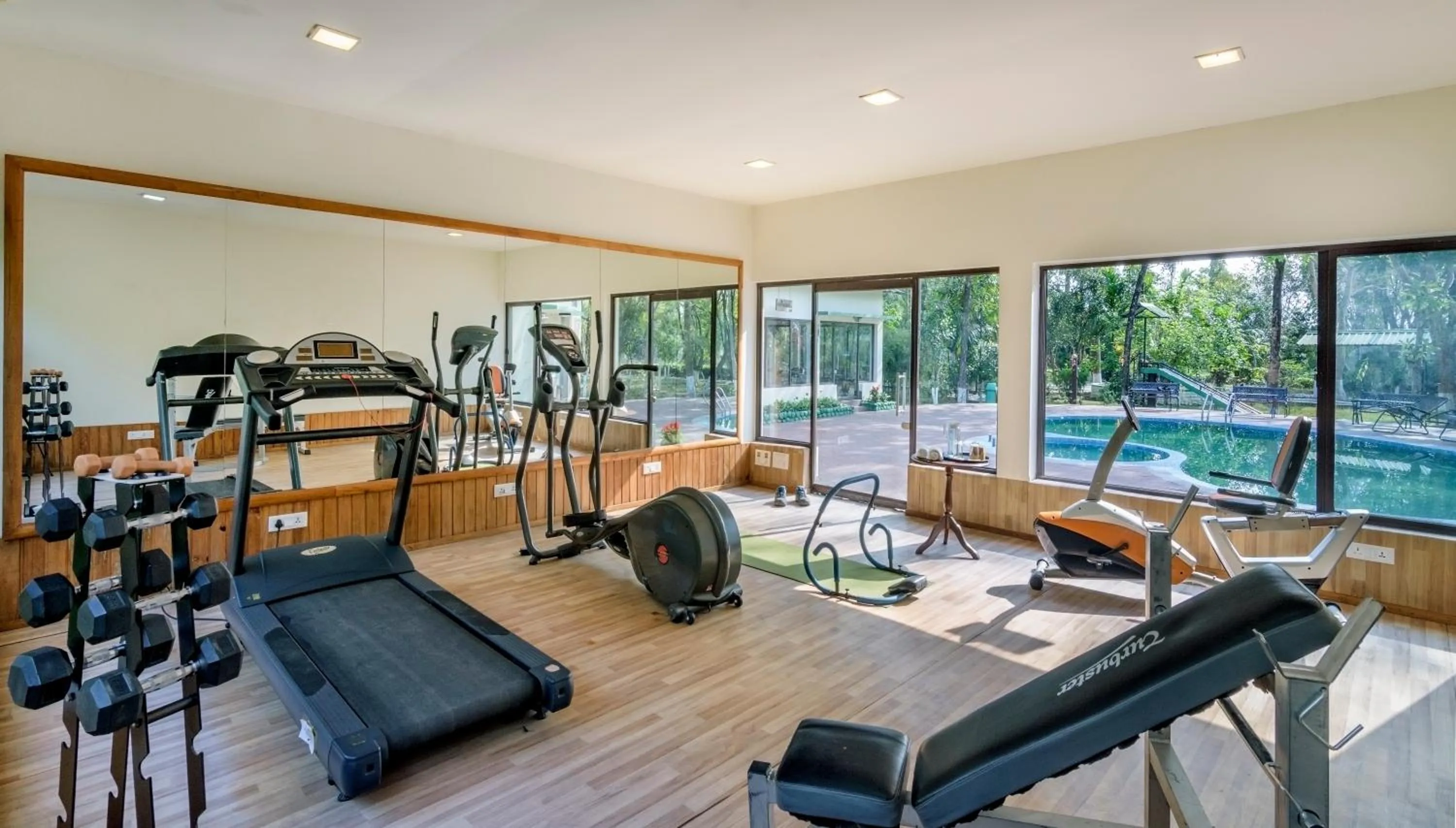 Fitness centre/facilities in The Riverwood Forest Retreat Dooars - fully vaccinated staff