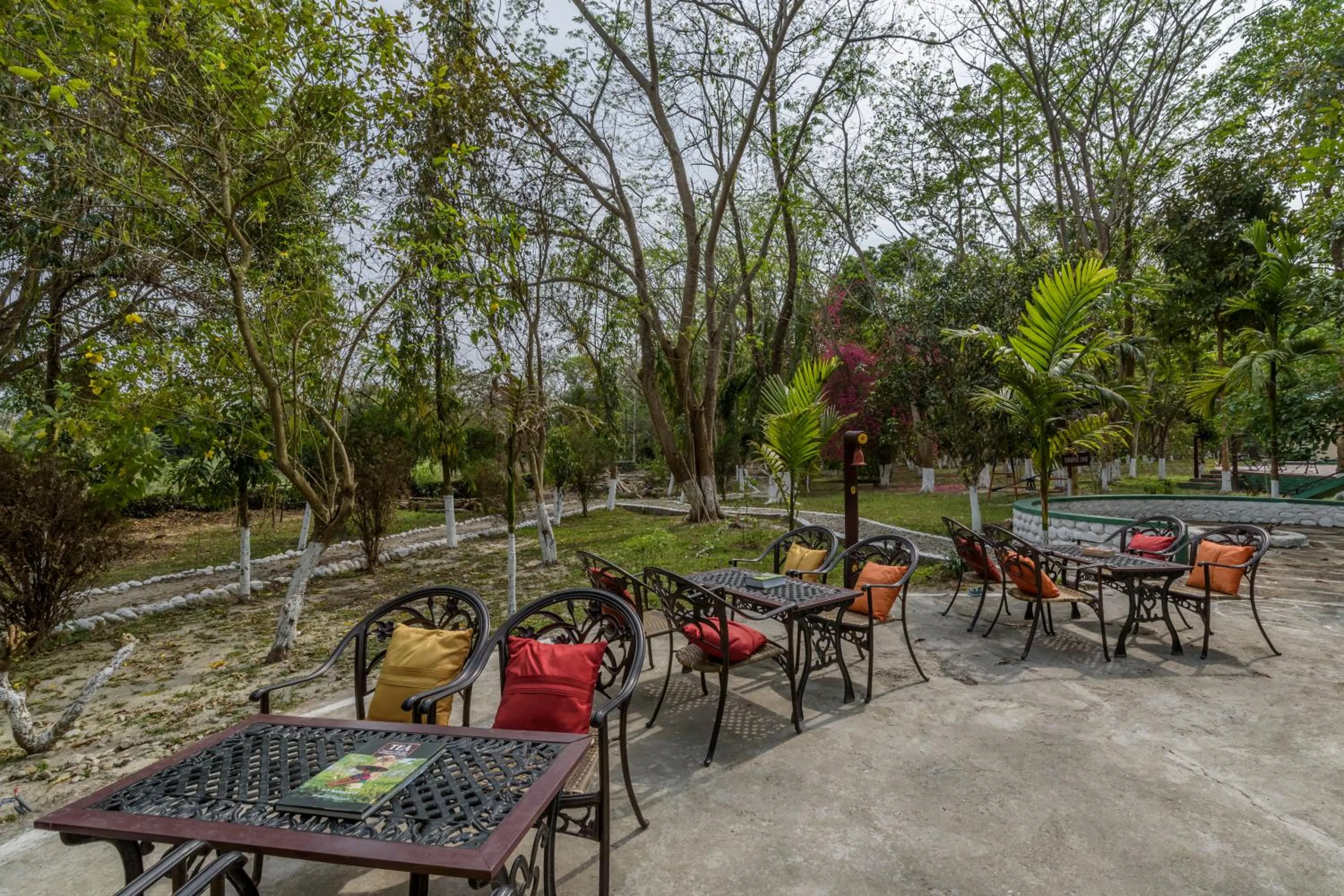 Dining area in The Riverwood Forest Retreat Dooars - fully vaccinated staff