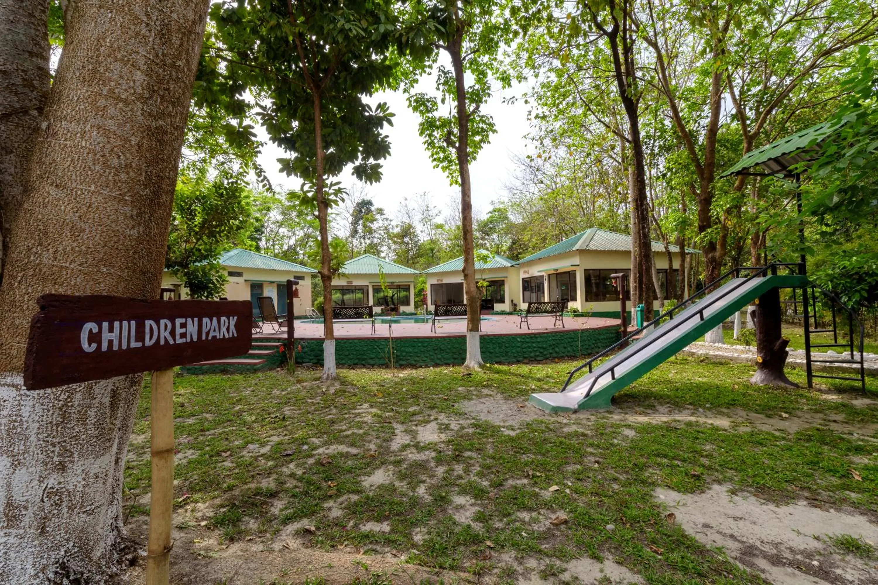 Children play ground in The Riverwood Forest Retreat Dooars - fully vaccinated staff