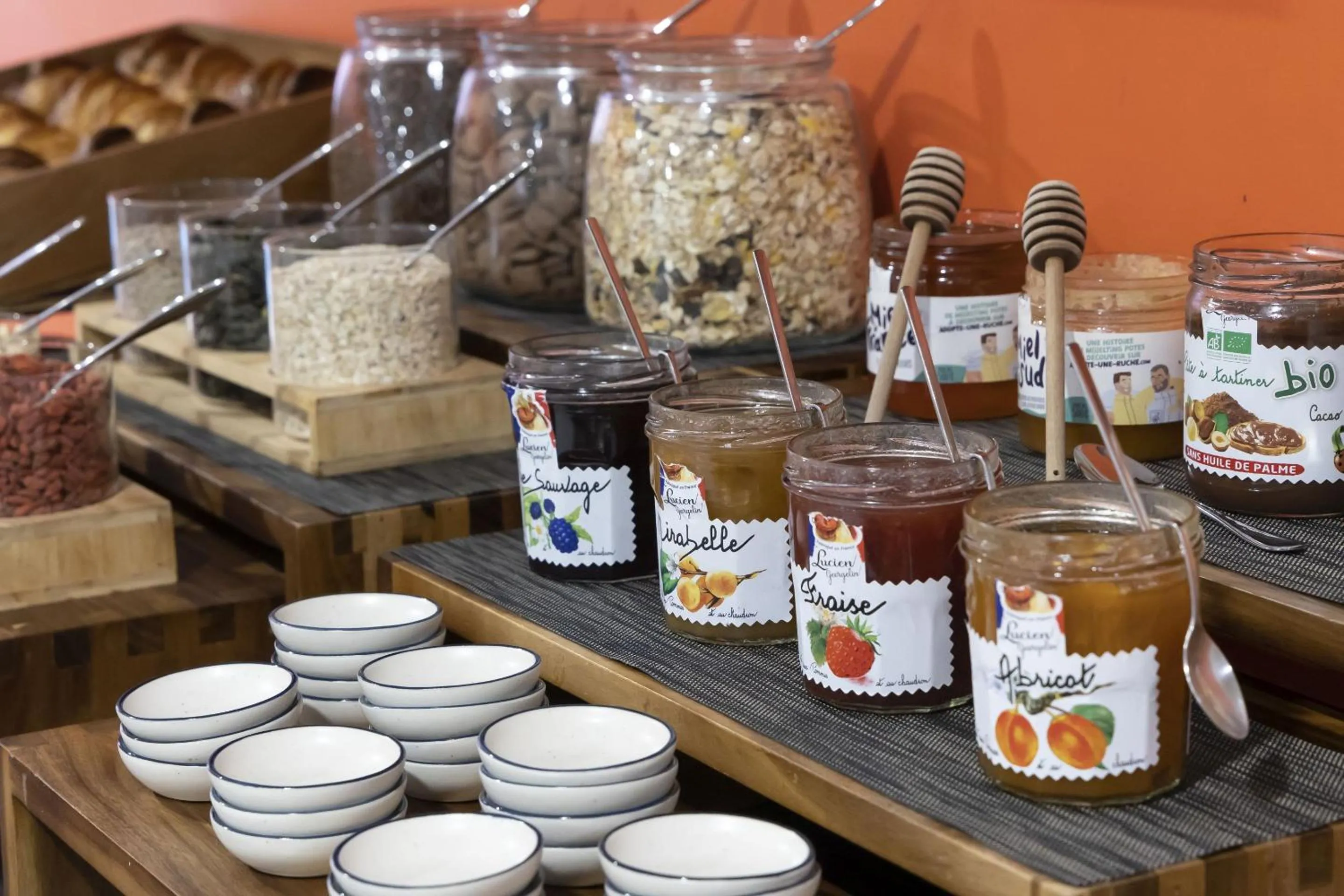 Buffet breakfast in Appart Hotel Odalys City Colmar La Rose d'Argent