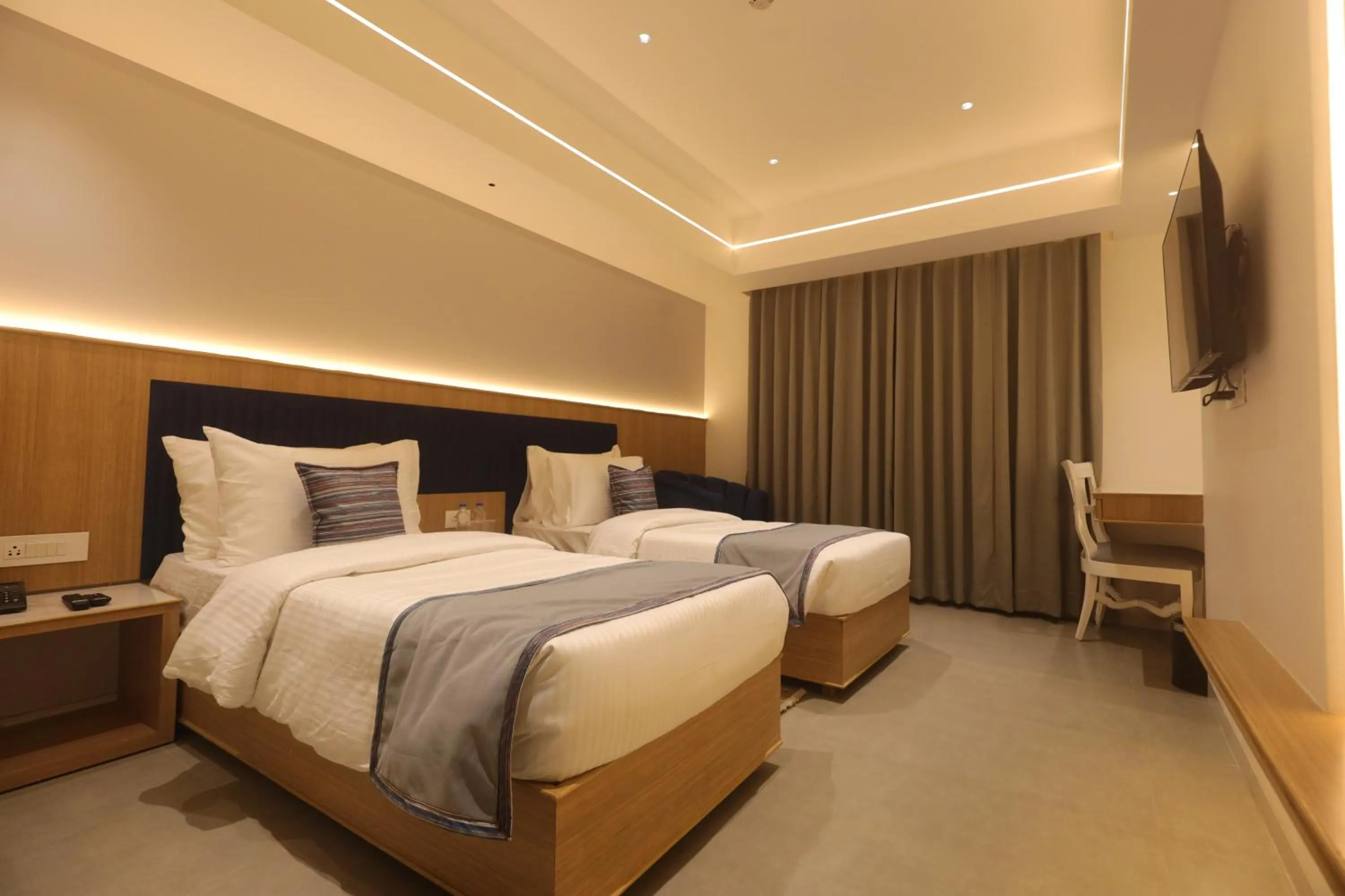 Bed in Sapphire Blue