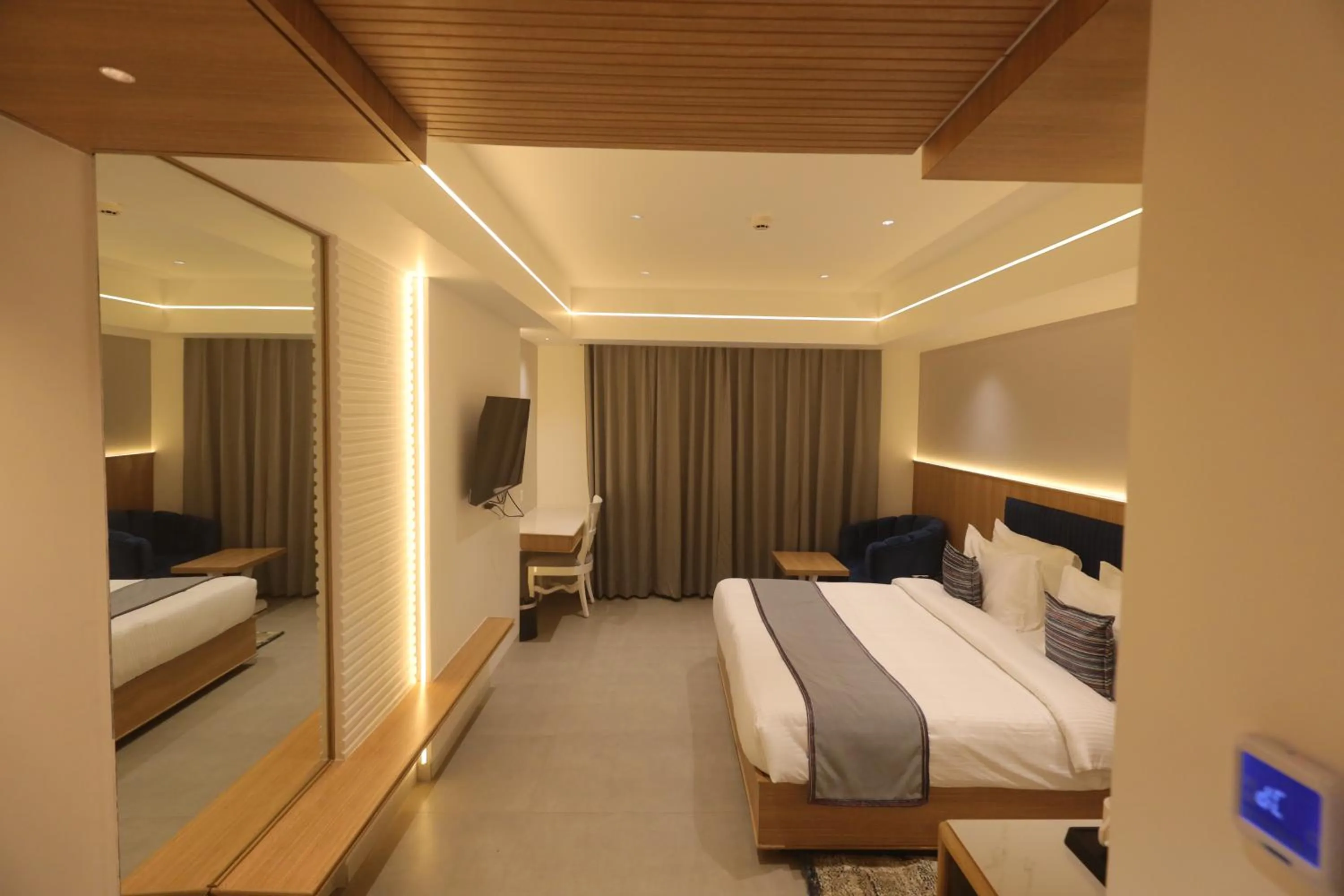 Bed in Sapphire Blue