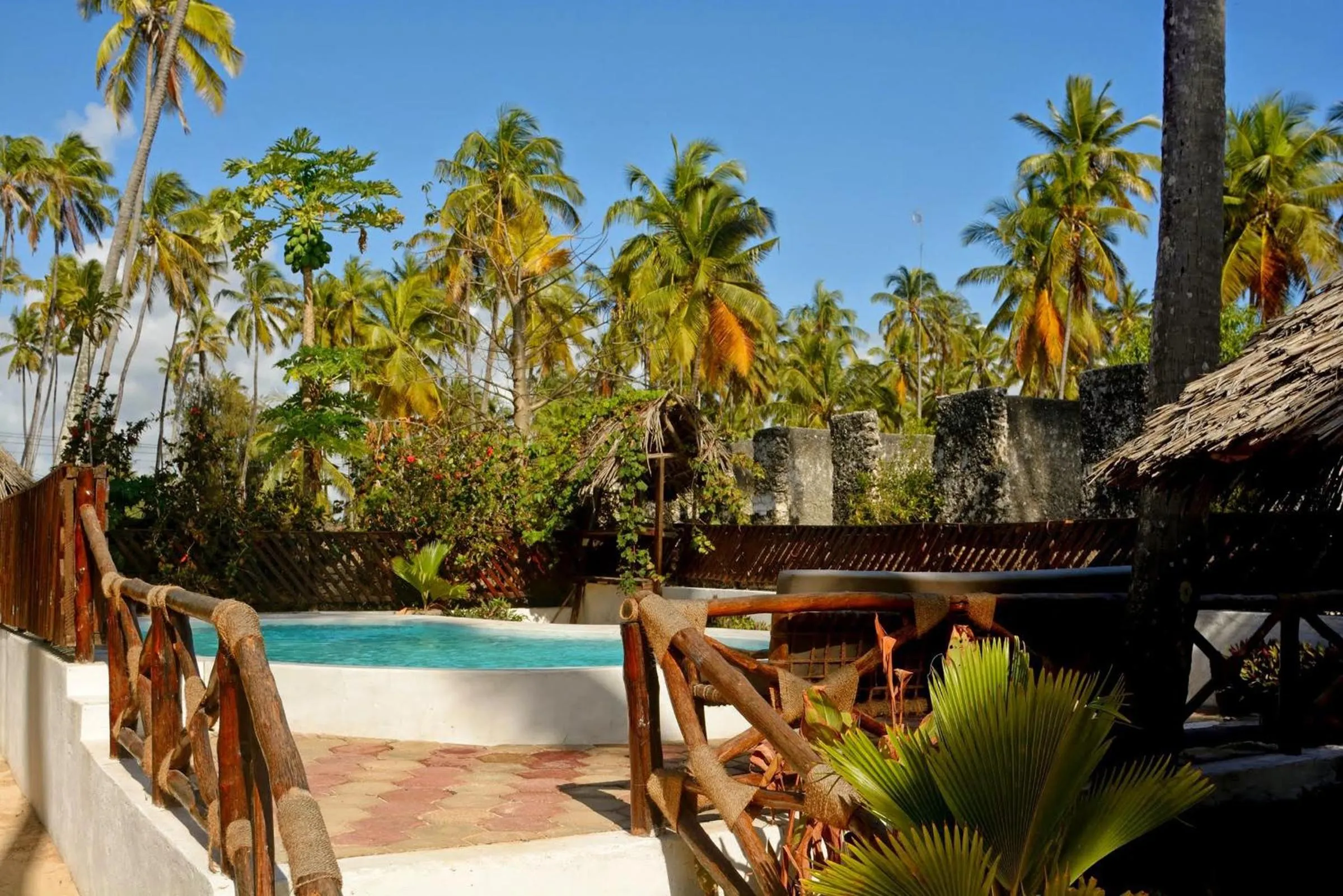 Swimming pool in Kipepeo Lodge Zanzibar