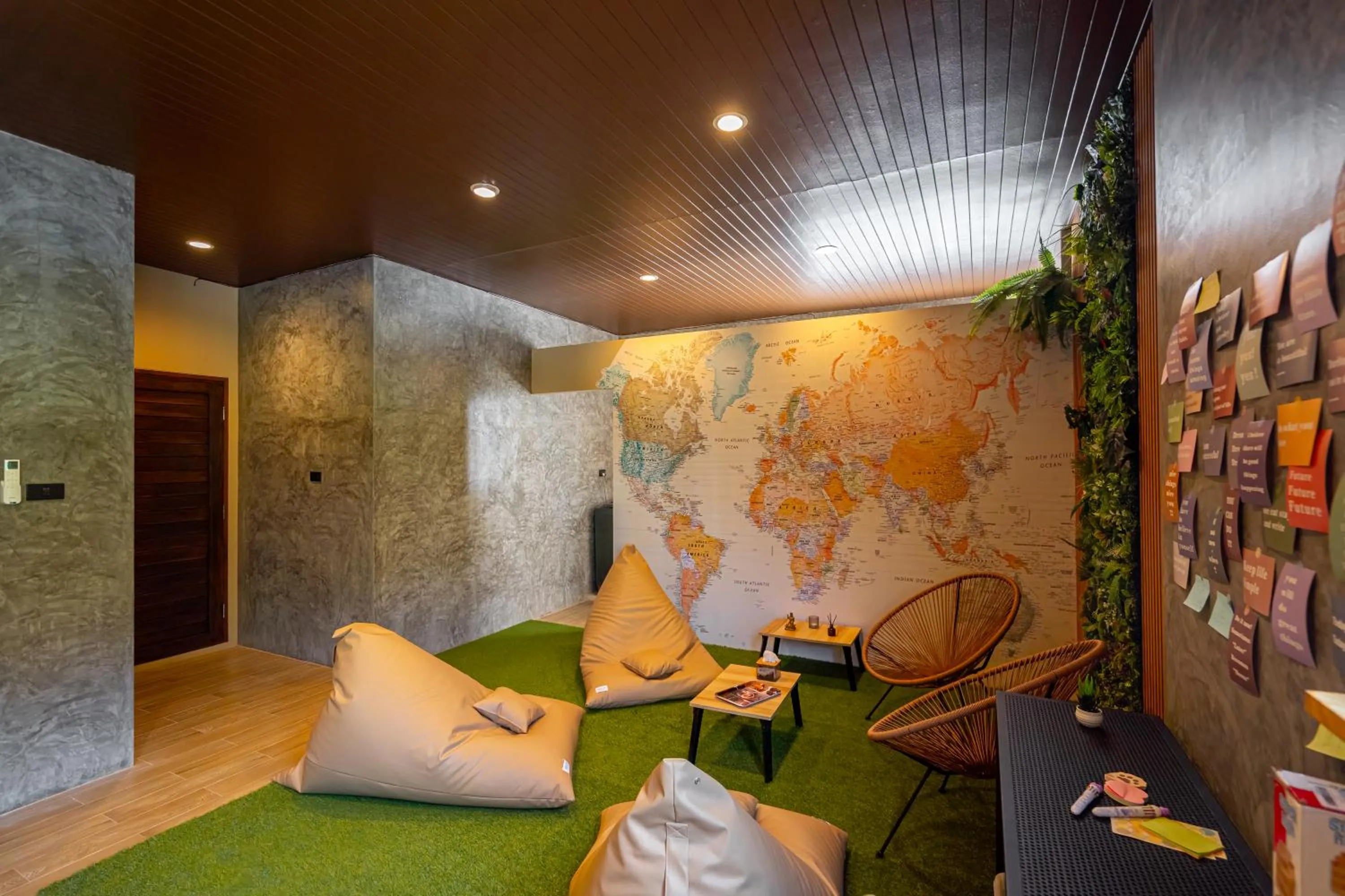 Seating area in Mitsu Guesthouse