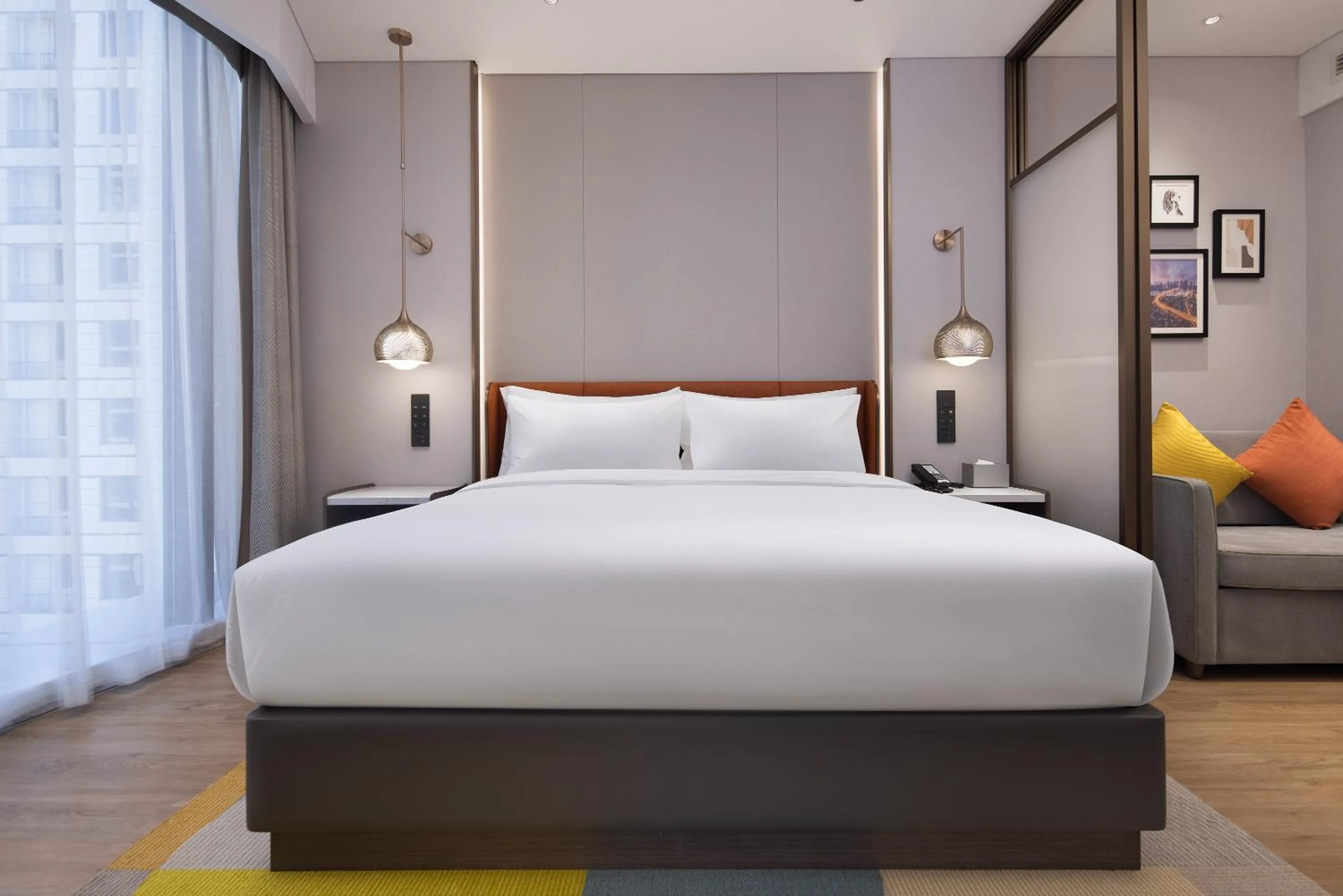 Photo of the whole room, Bed in Home2 by Suite Wuhan Qingshan