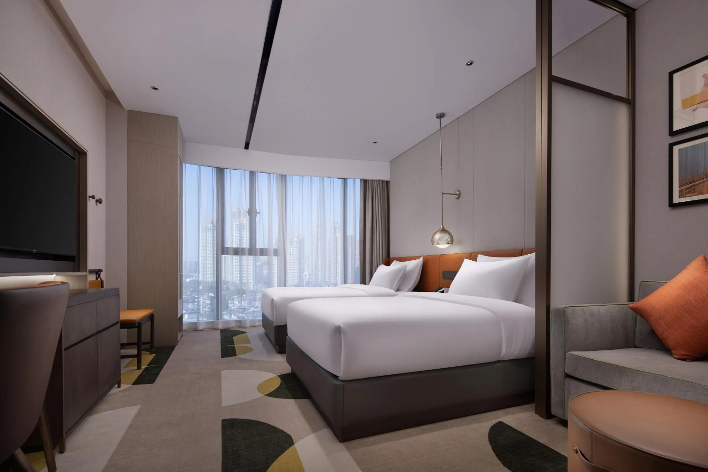 Photo of the whole room, Bed in Home2 by Suite Wuhan Qingshan