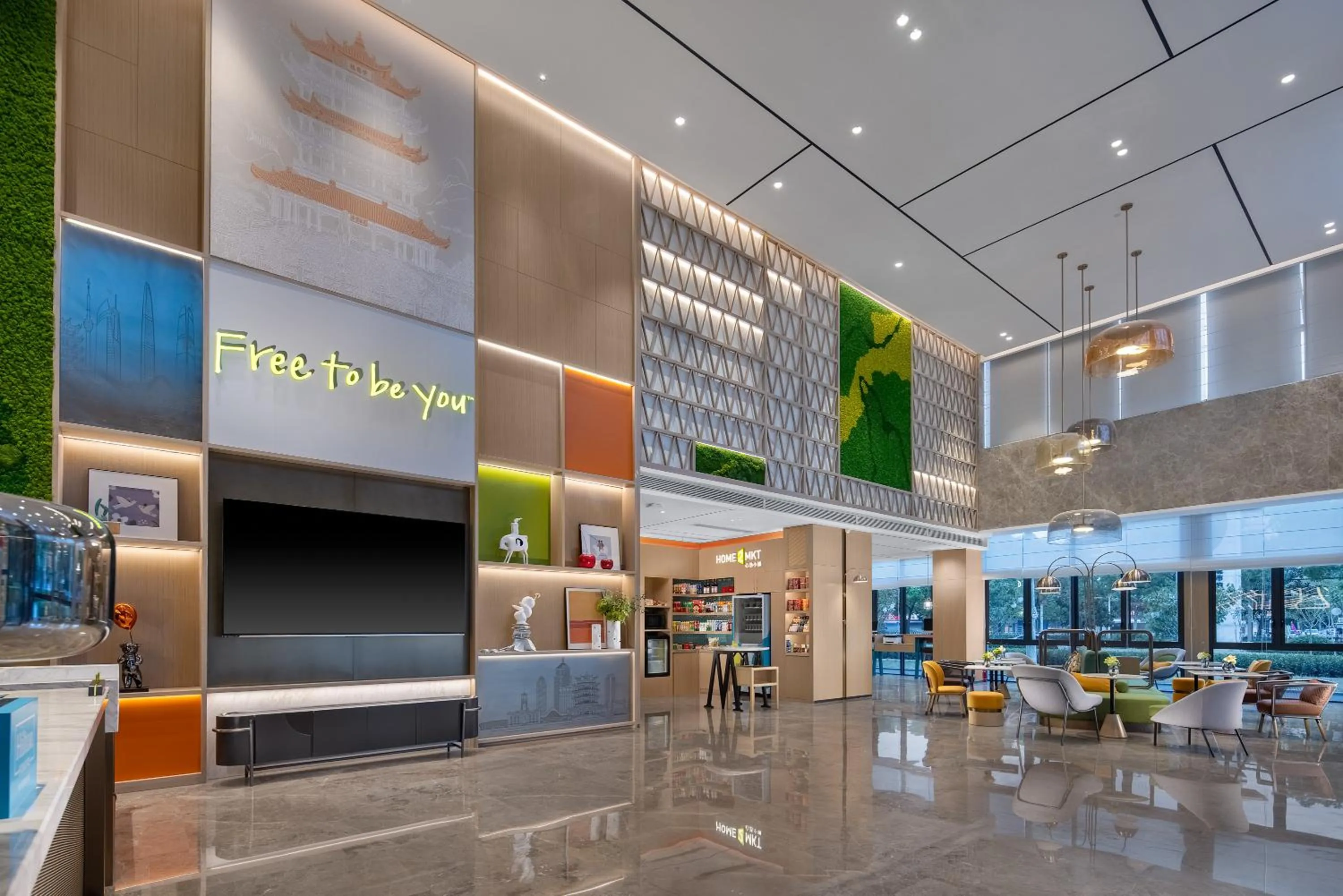Lobby or reception in Home2 by Suite Wuhan Qingshan