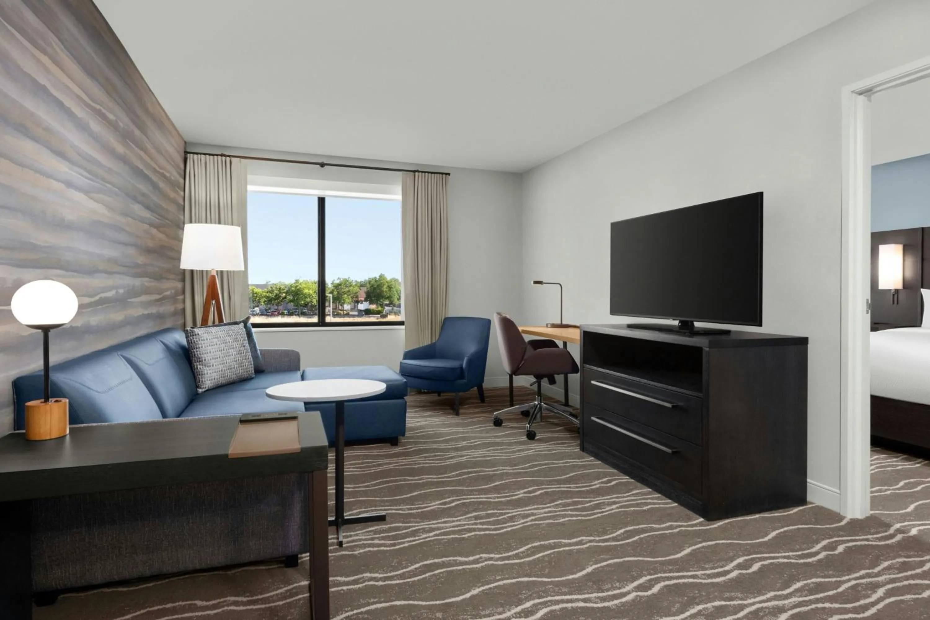 Living room, Bed in Residence Inn by Marriott Sacramento Cal Expo