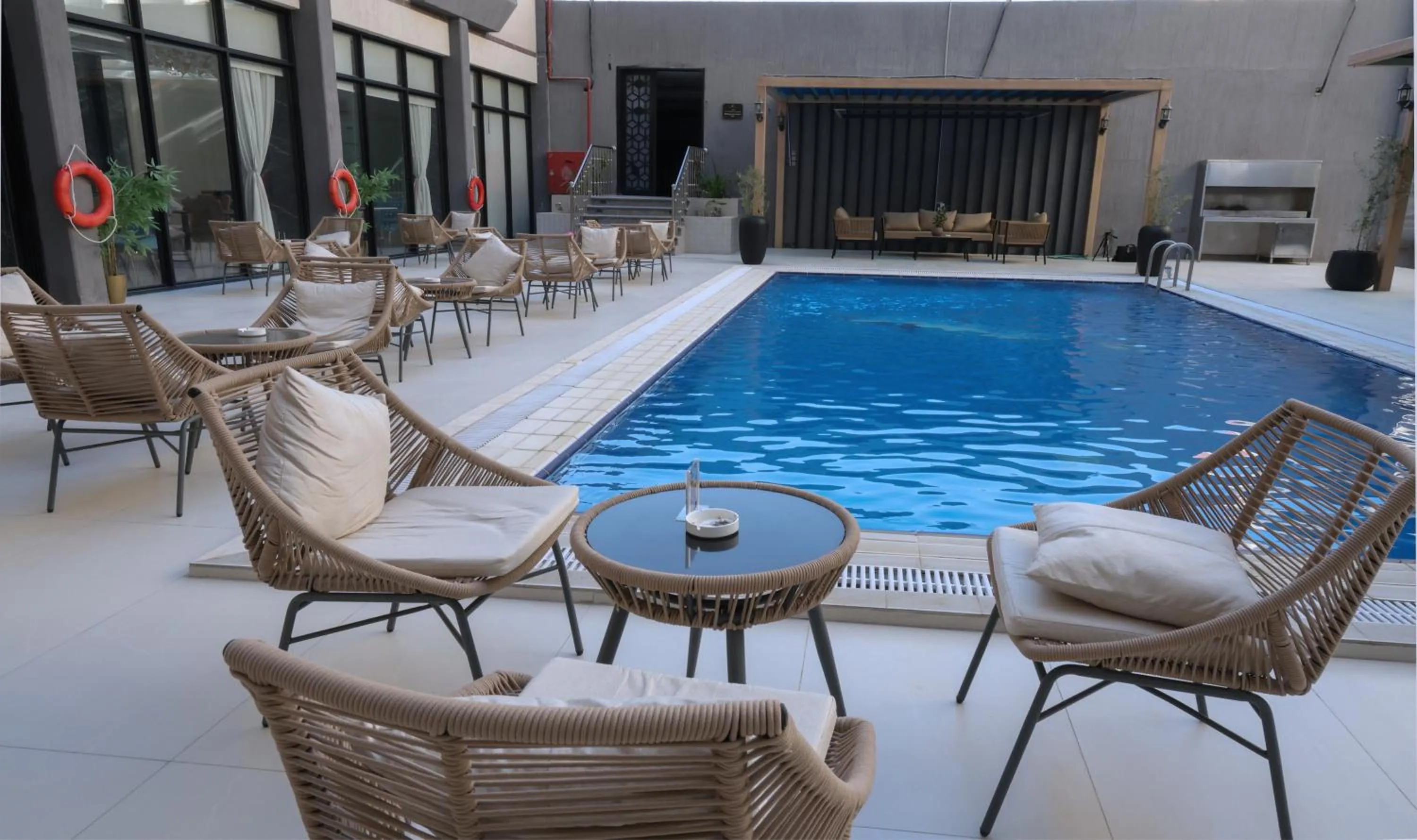 Pool view in AW Hotel Riyadh