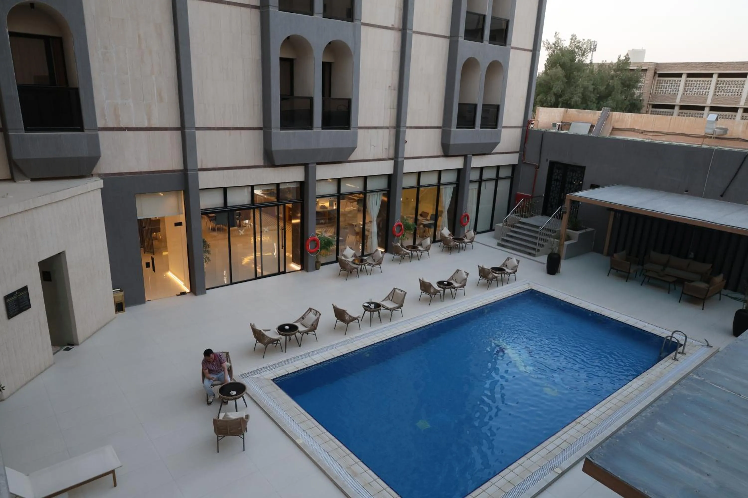 Pool view in AW Hotel Riyadh