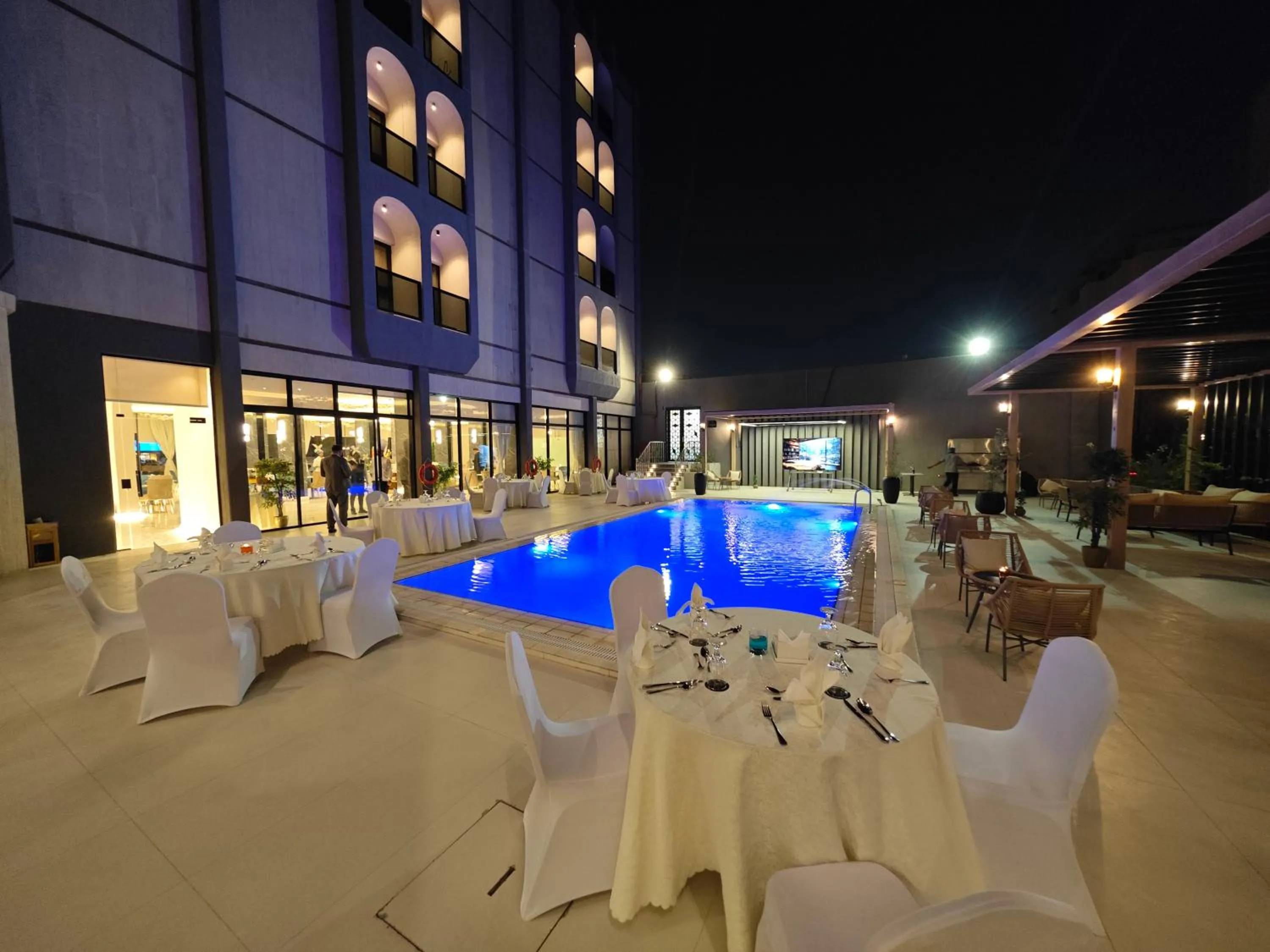 Pool view in AW Hotel Riyadh