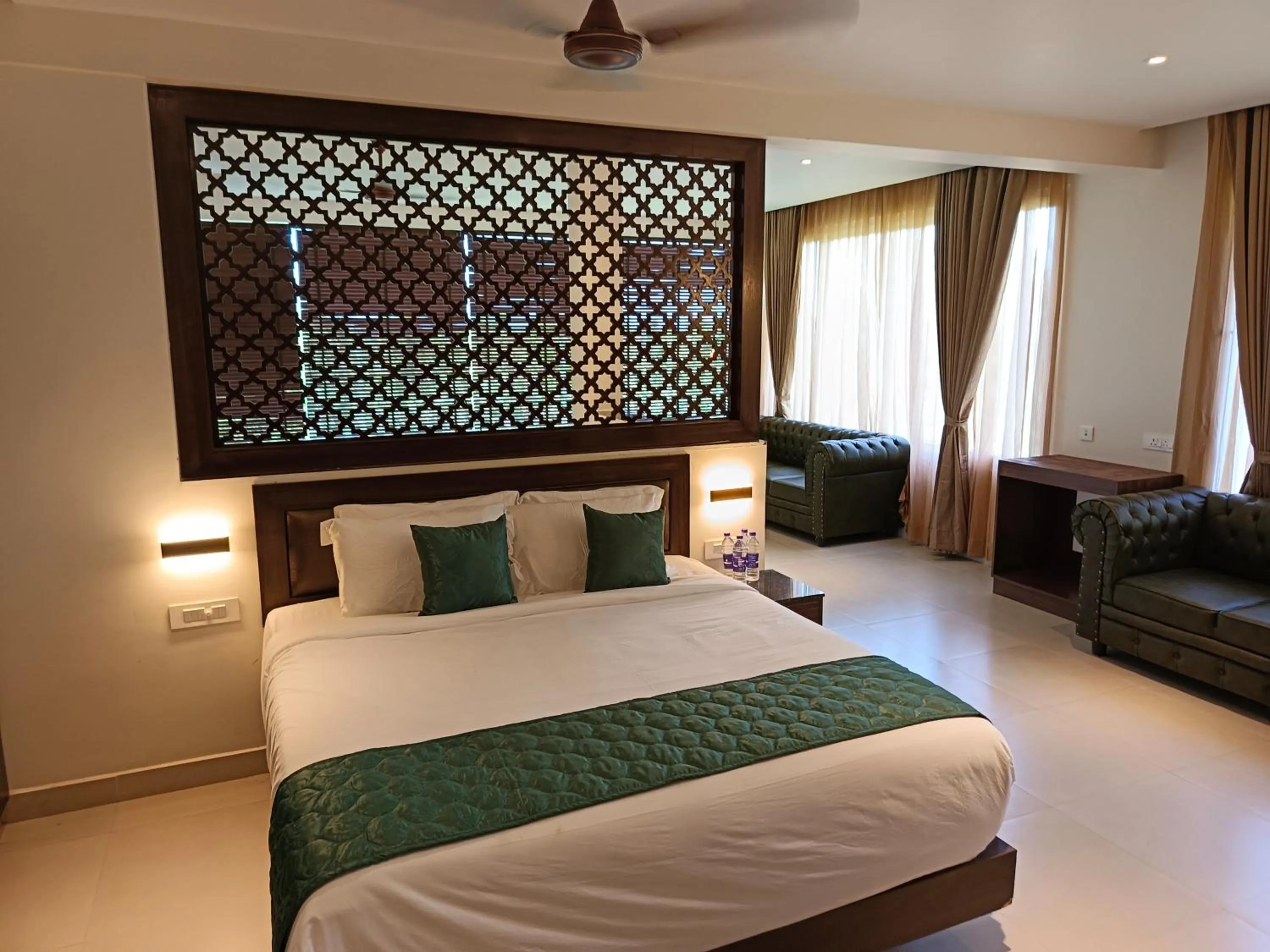 Bed in Hotel Rameswaram Grand