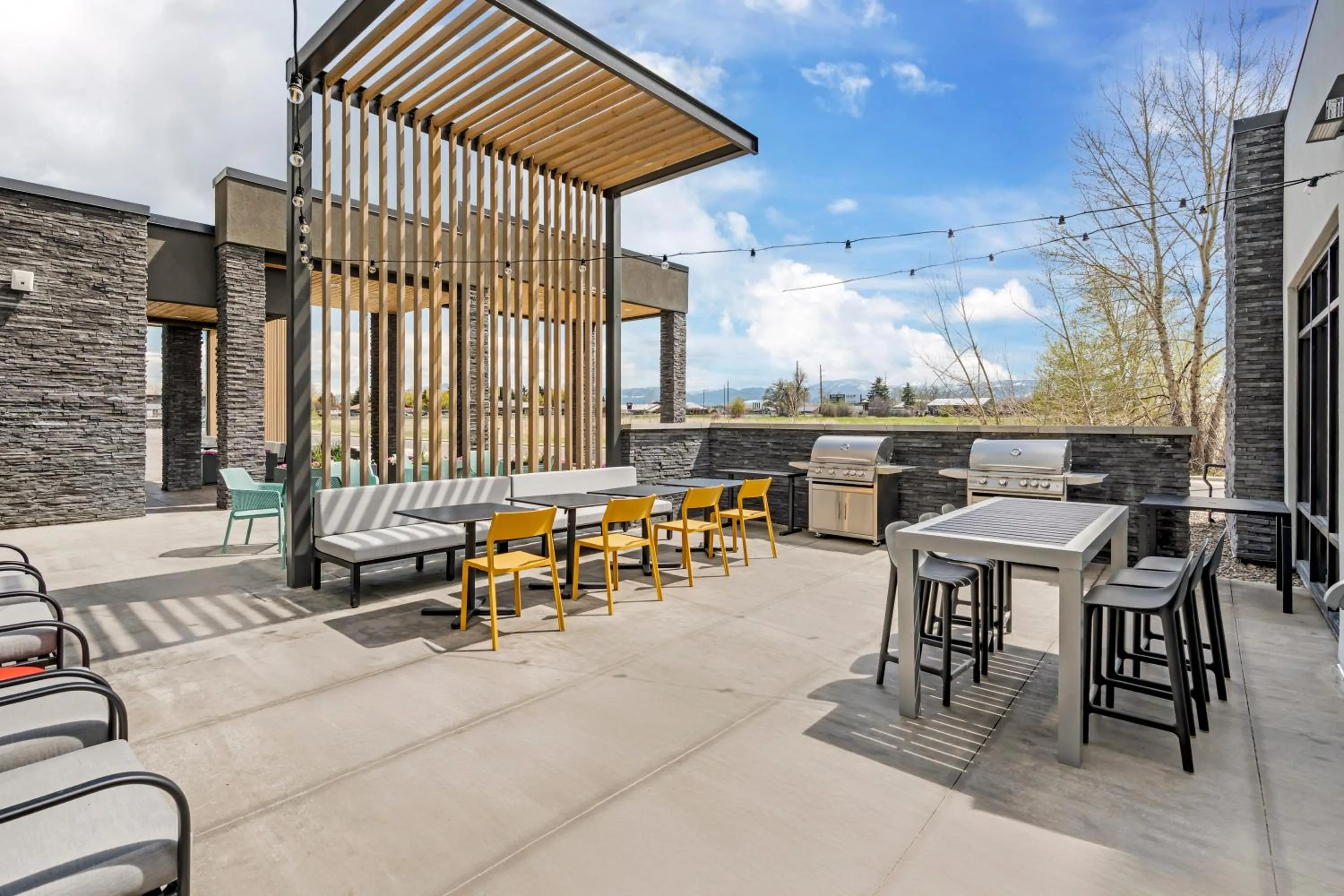 Patio in Home2 Suites By Hilton Bozeman Four Corners
