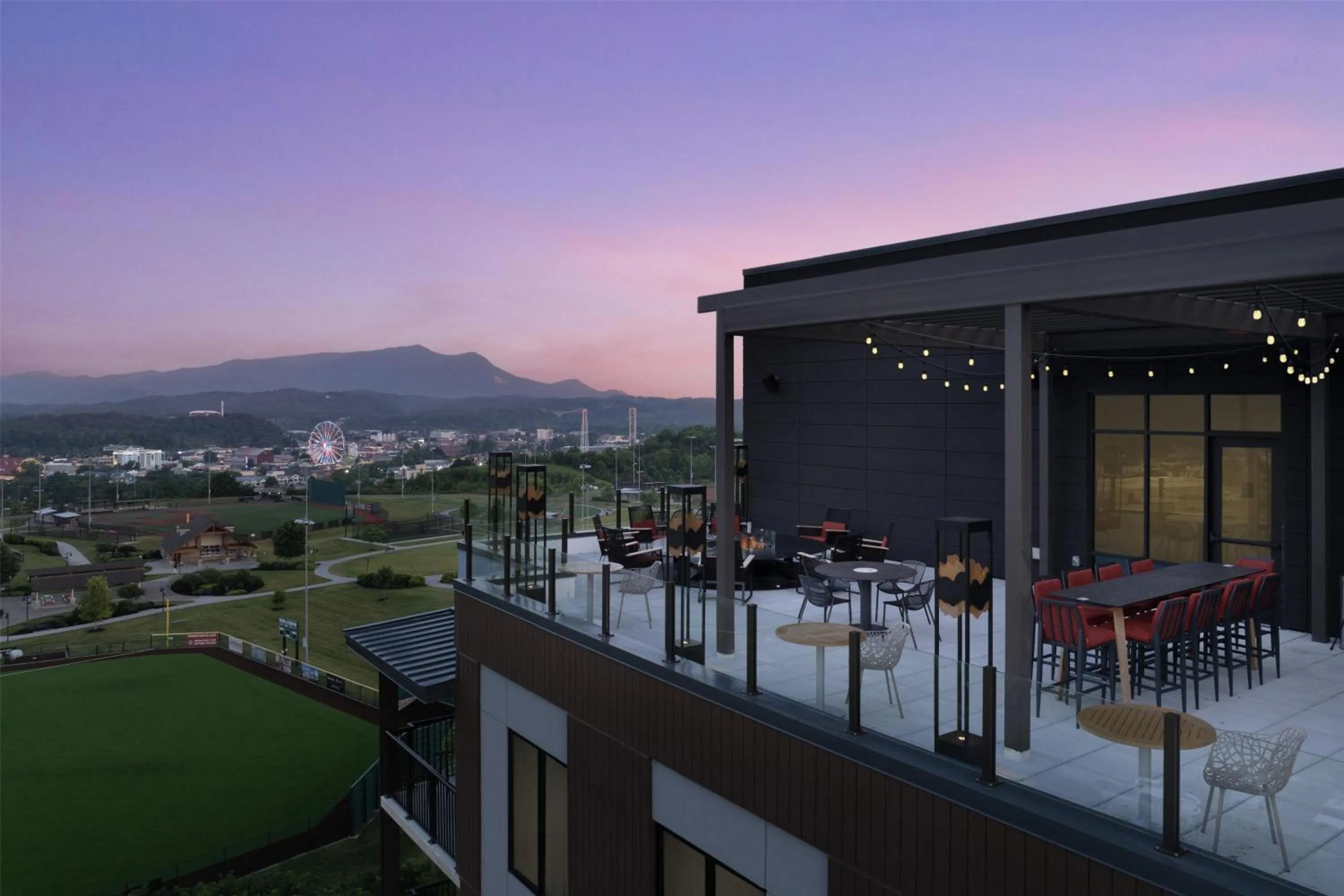 Patio in Embassy Suites By Hilton Pigeon Forge Resort