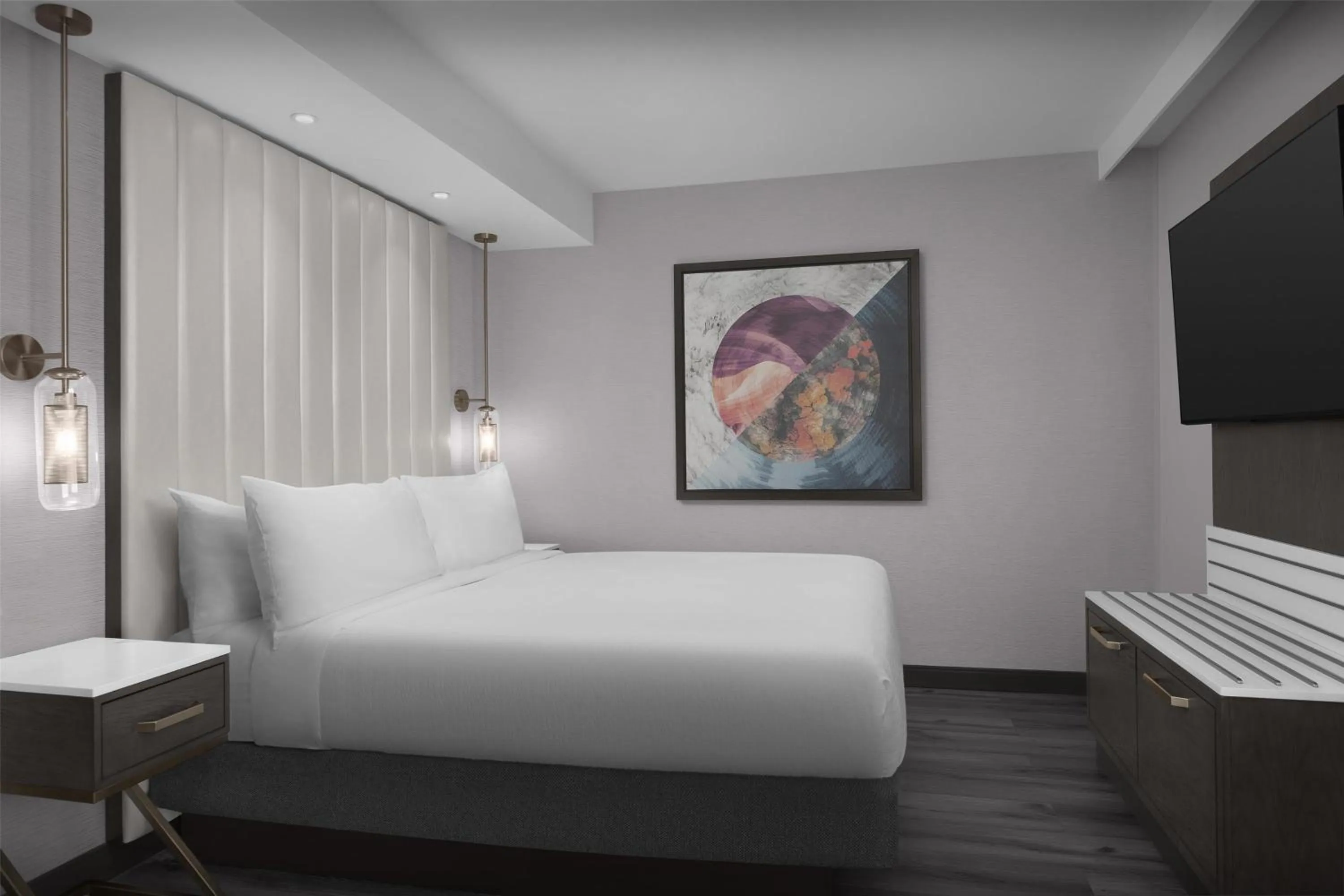 Bed in Embassy Suites By Hilton Pigeon Forge Resort