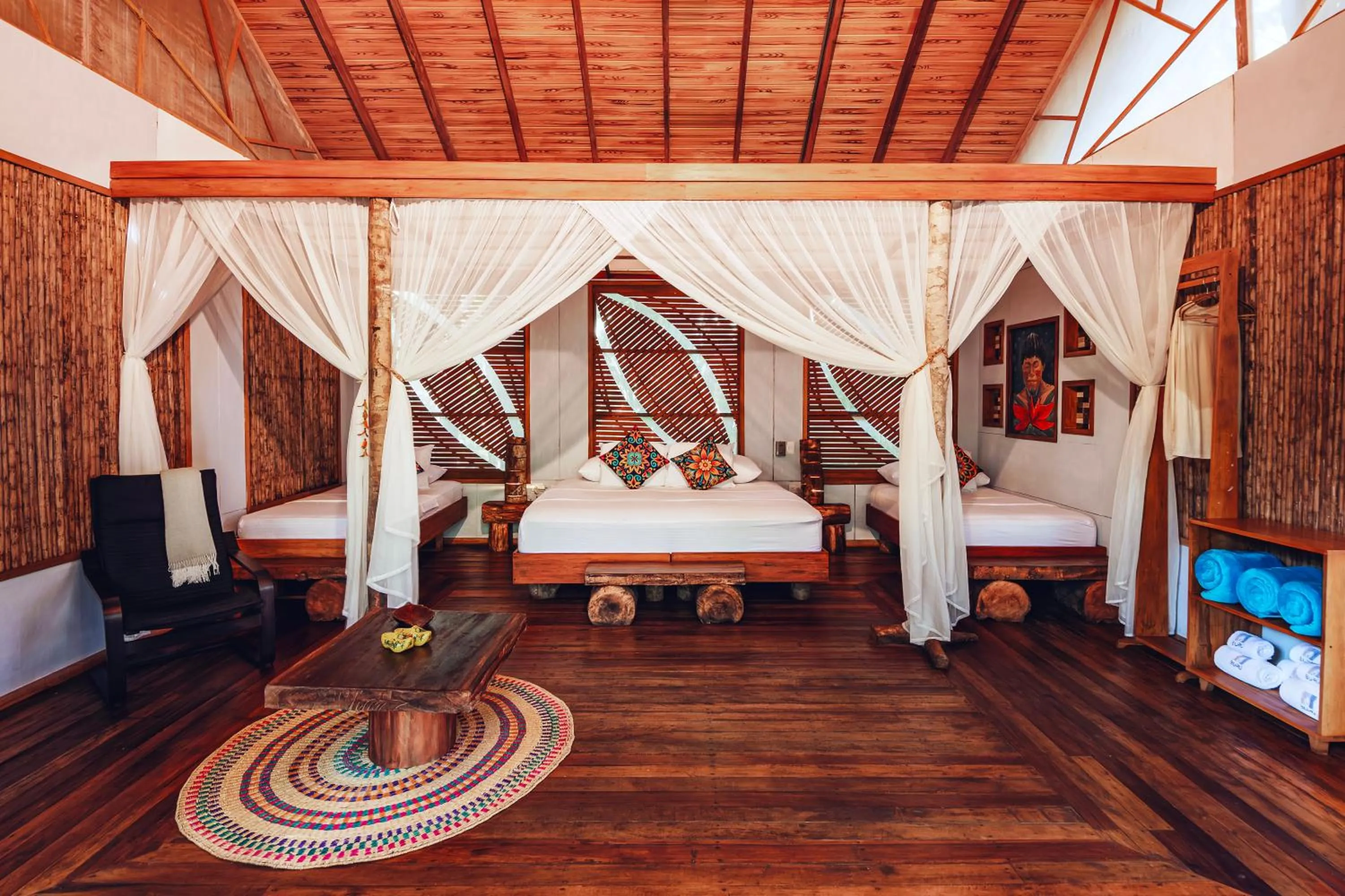 Bed in Burú Nature Hotel