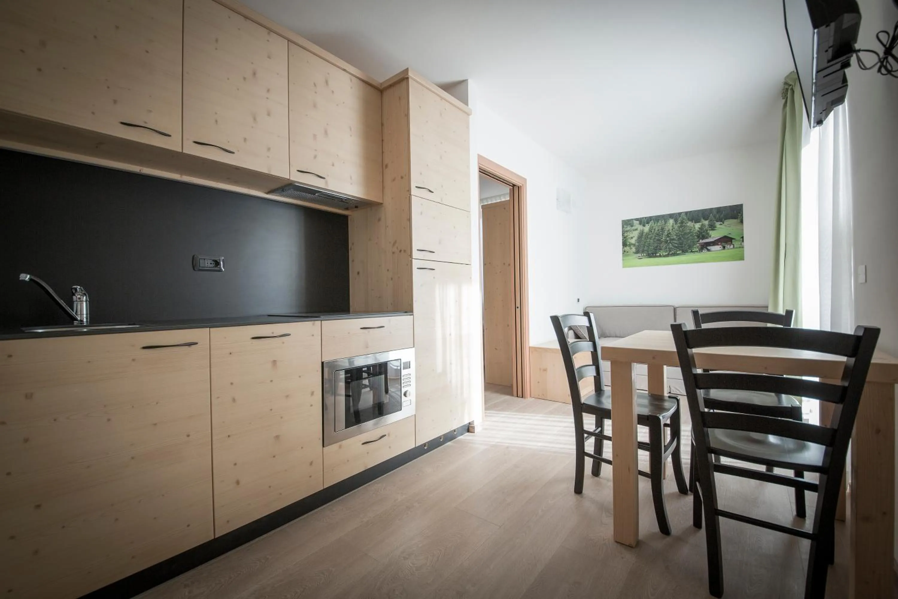 Kitchen or kitchenette in Aparthotel Dolomites Living&Relax