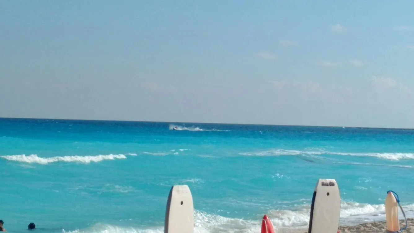 Beach in Apartment Ocean Front Cancun