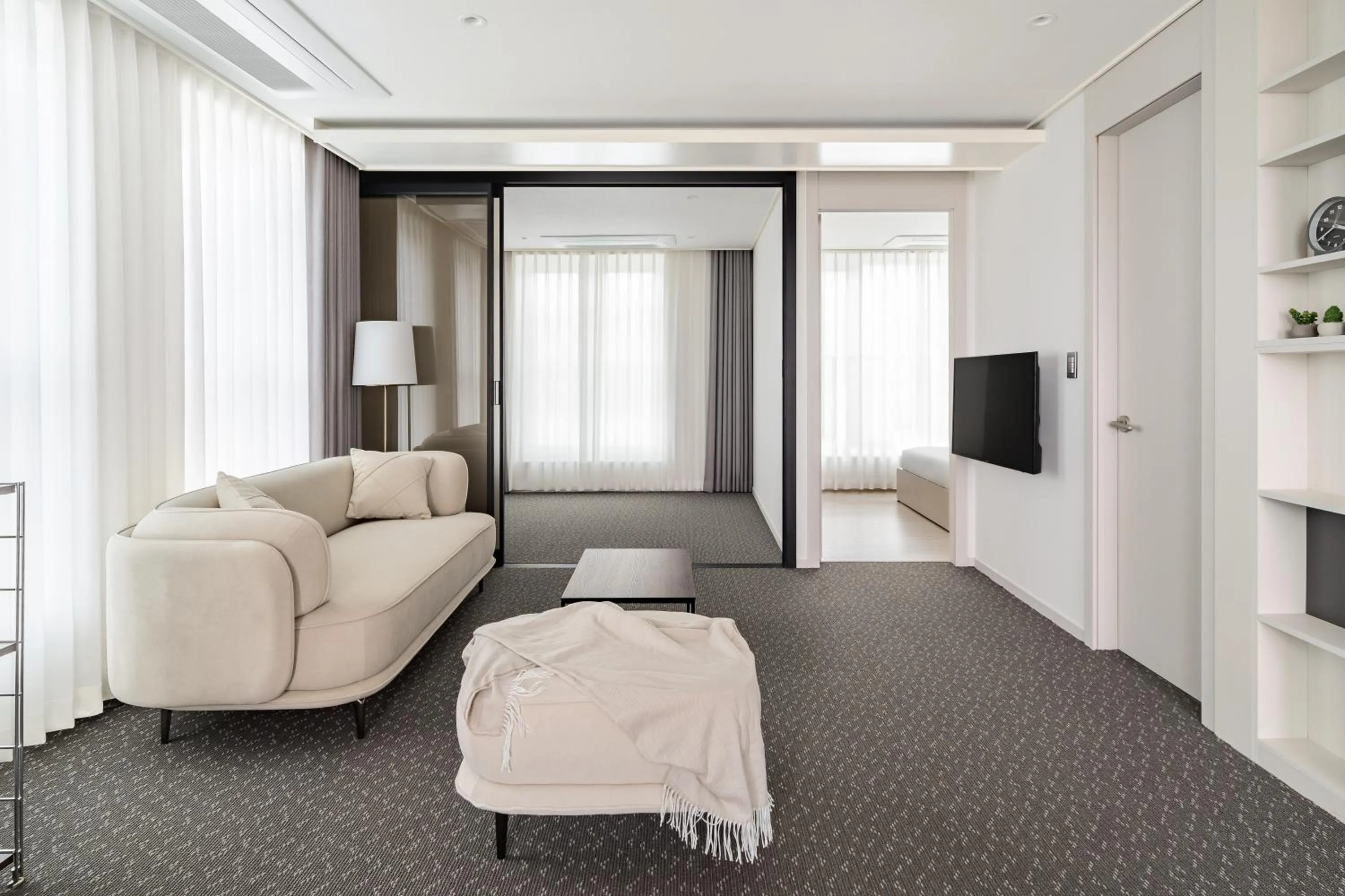 Living room, Bed in Urbanstay Naksan Beach