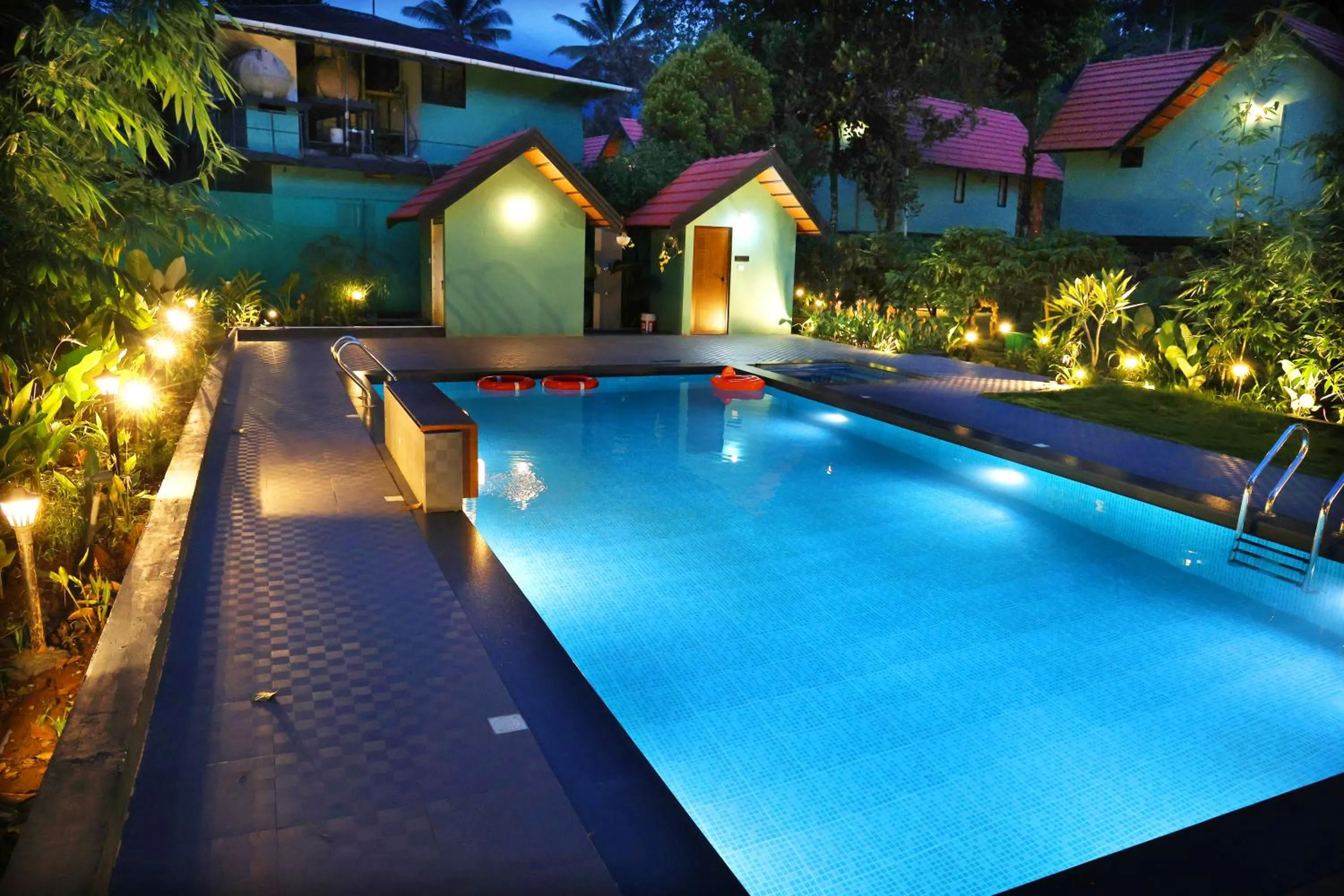 Swimming pool in Bay View Suites, Vythiri, Wayanad