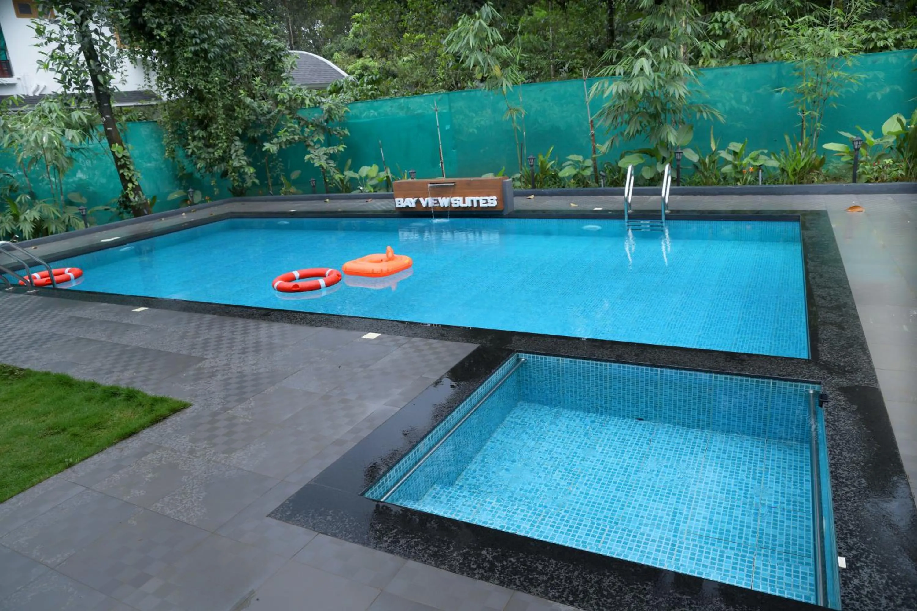 Swimming pool in Bay View Suites, Vythiri, Wayanad
