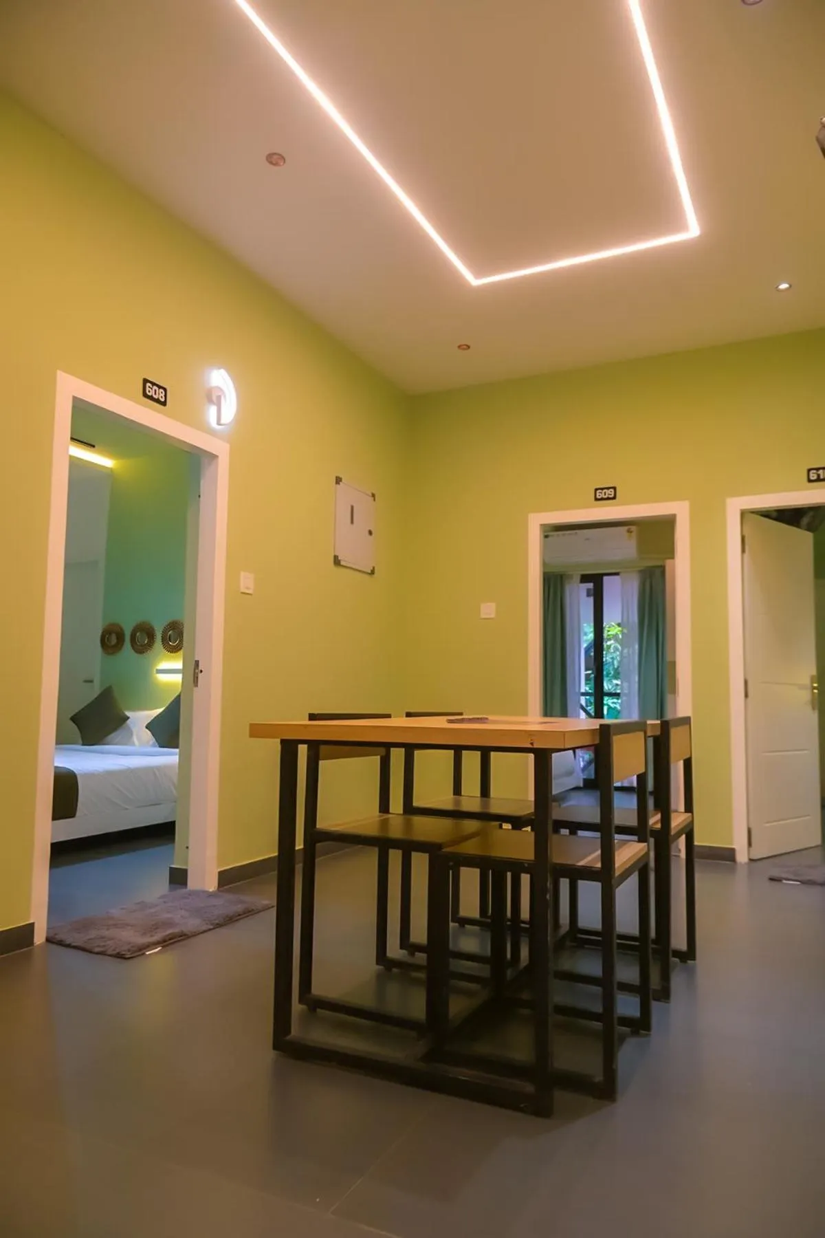 Dining area in Bay View Suites, Vythiri, Wayanad