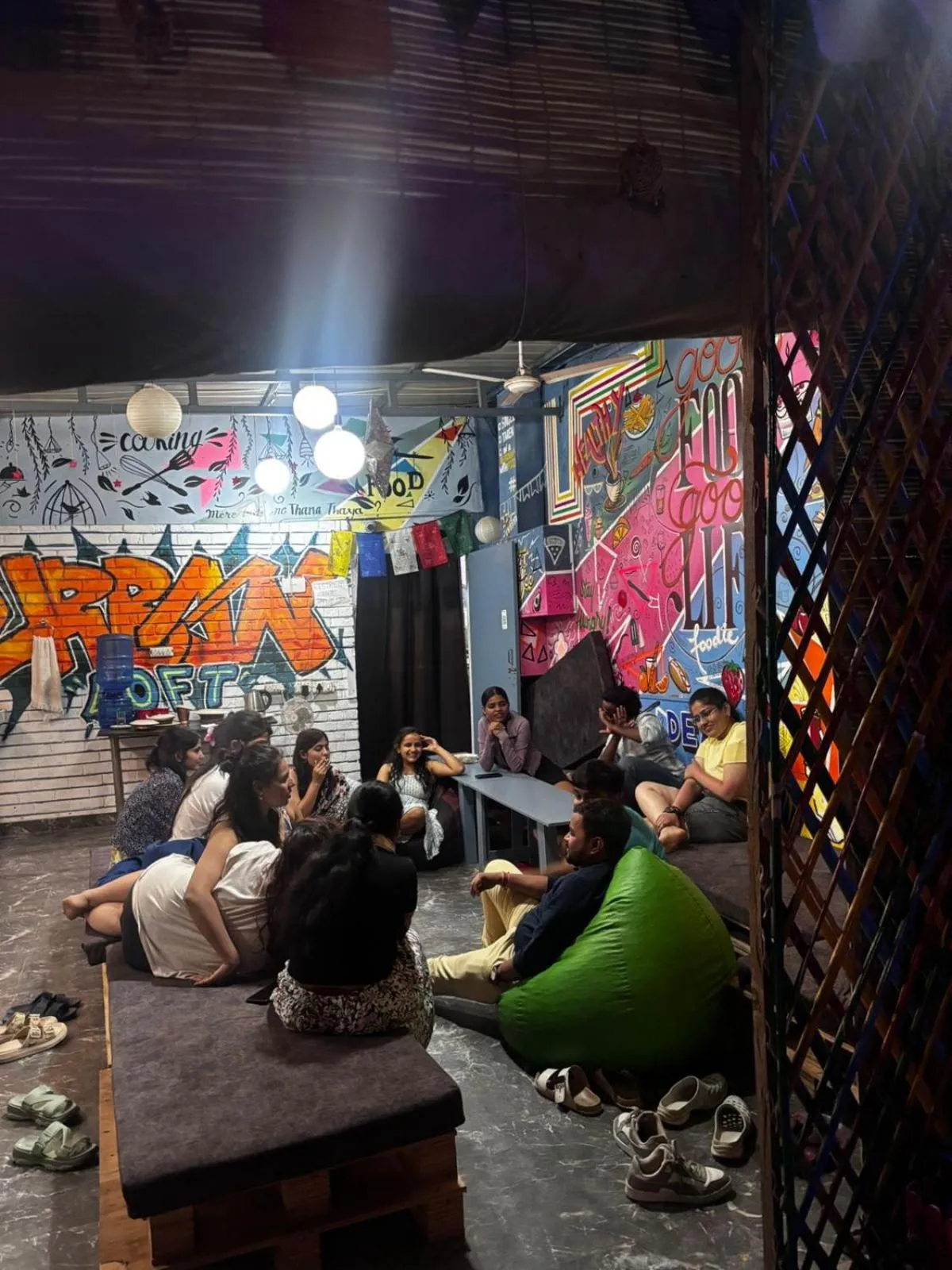 Seating area in Urban Loft Hostel