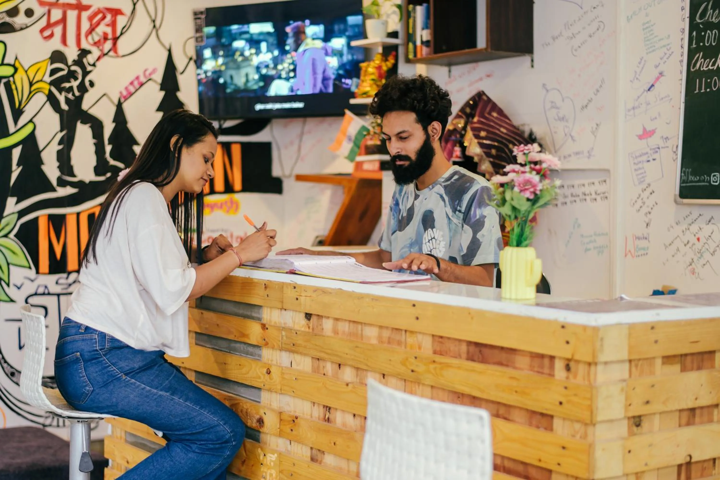 Seating area in Urban Loft Hostel
