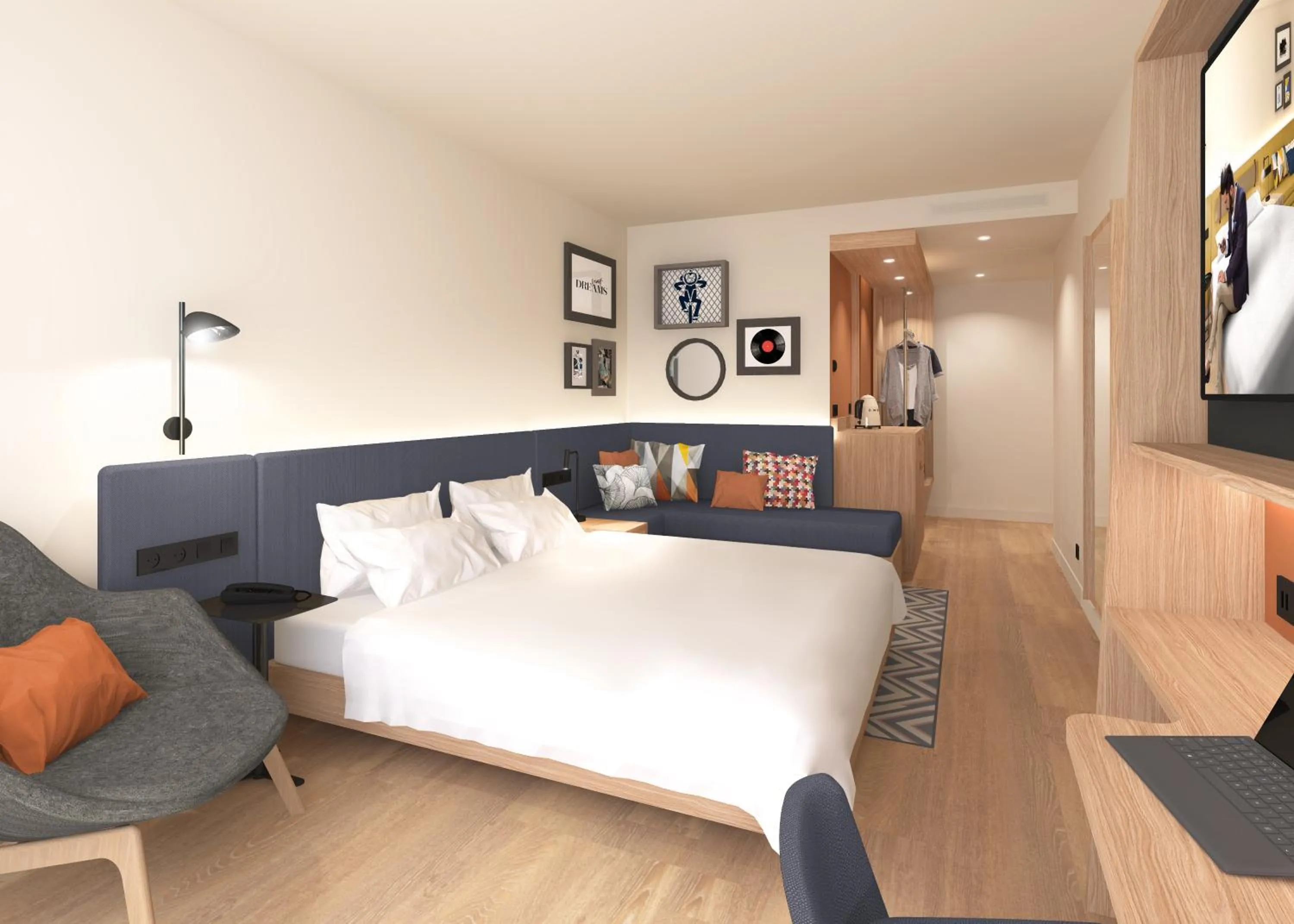 Bedroom in Hampton By Hilton Bordeaux Centre Meriadeck