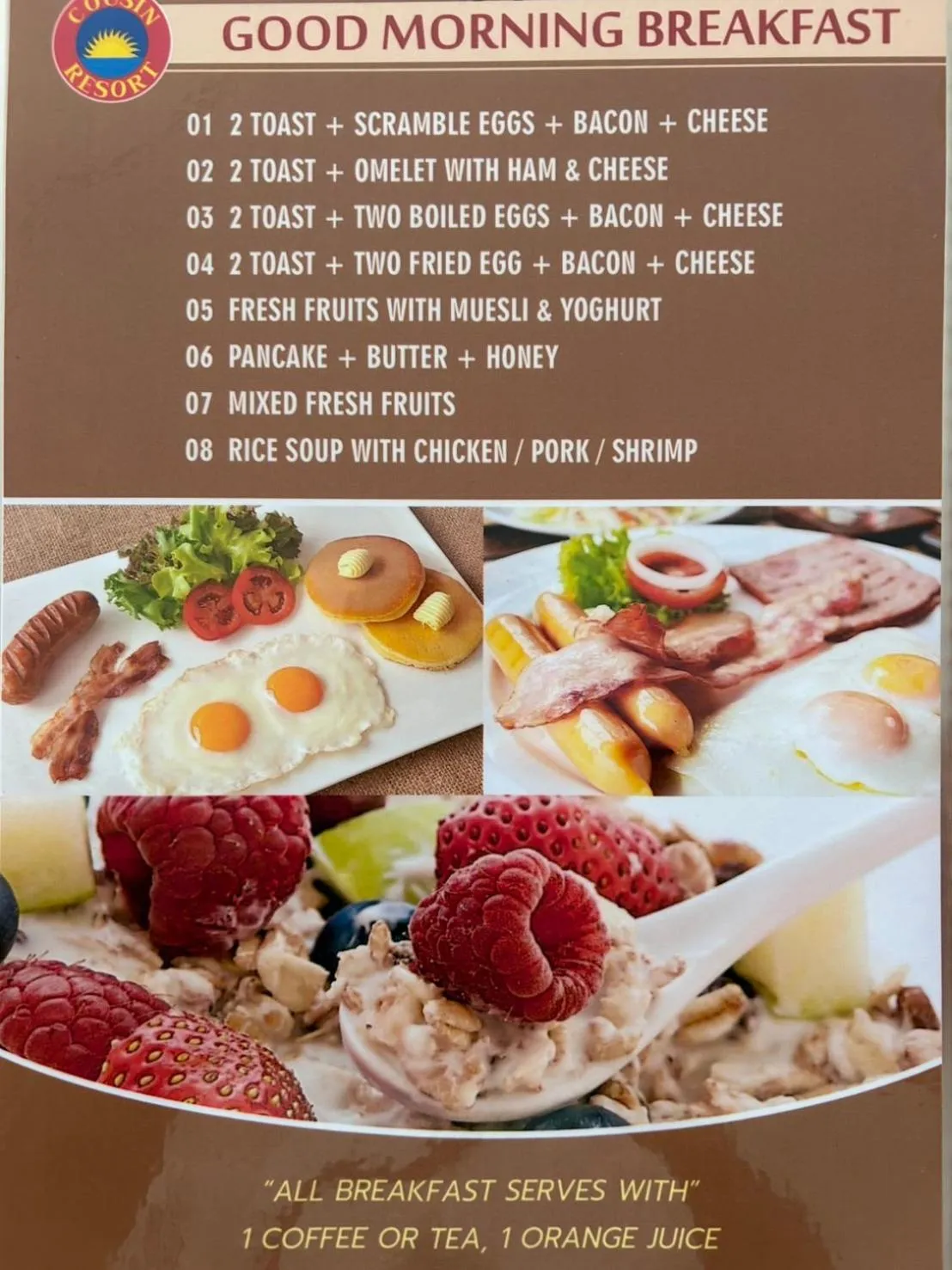 Breakfast in Cousin Resort
