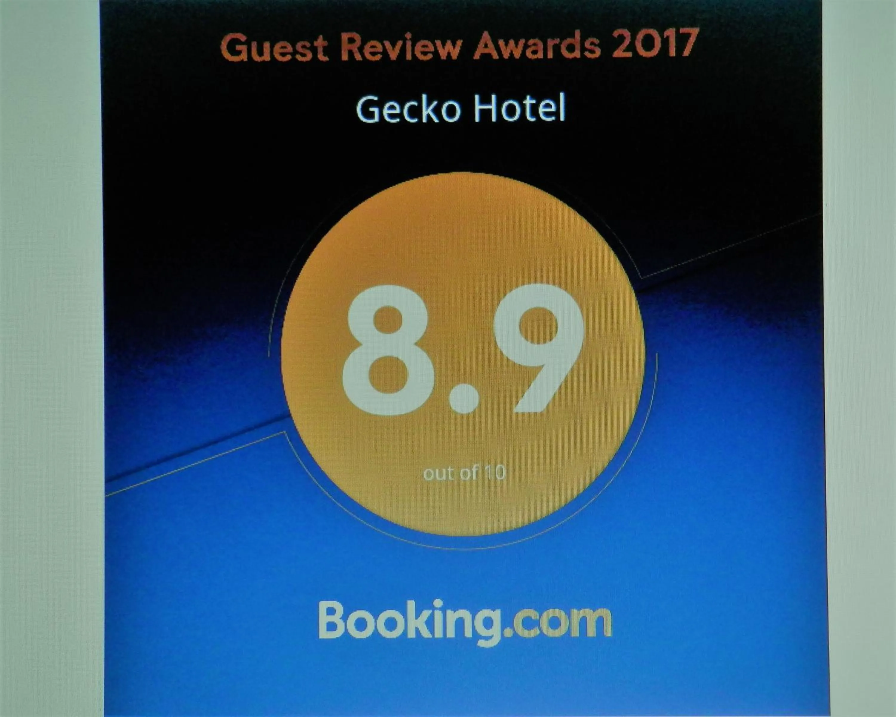 Certificate/Award in Gecko Hotel