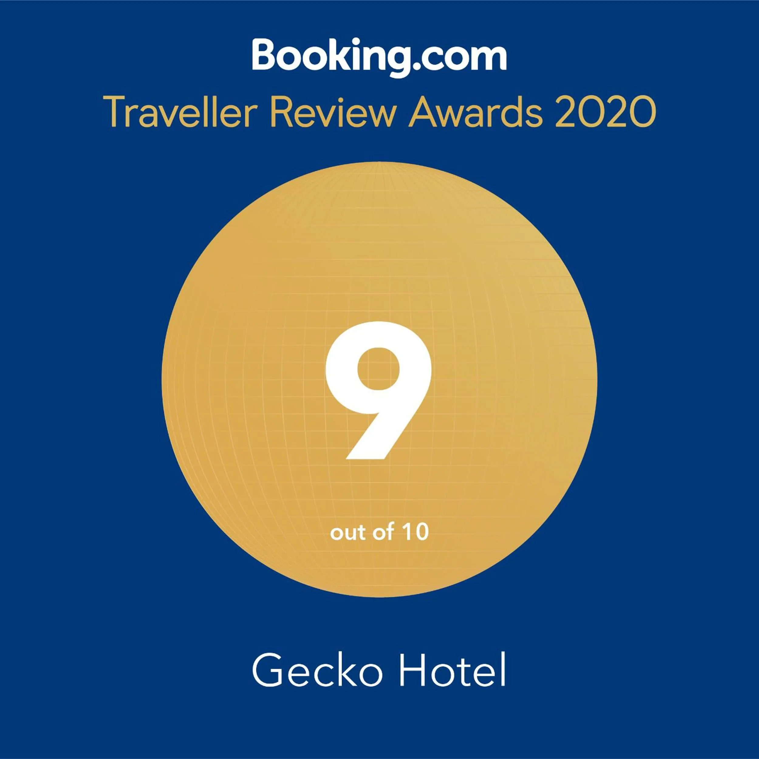 Certificate/Award in Gecko Hotel