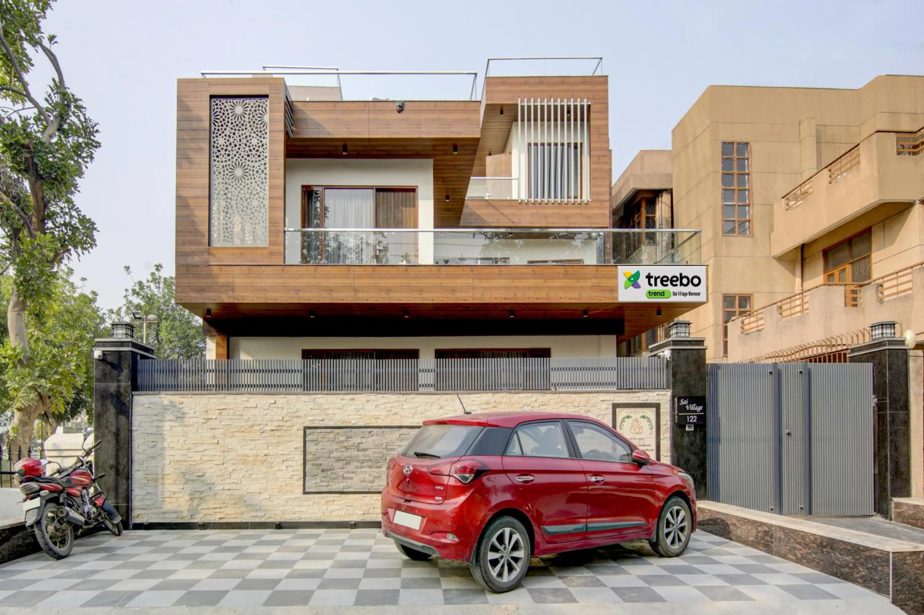 Property building in Treebo Sai Village, Manesar