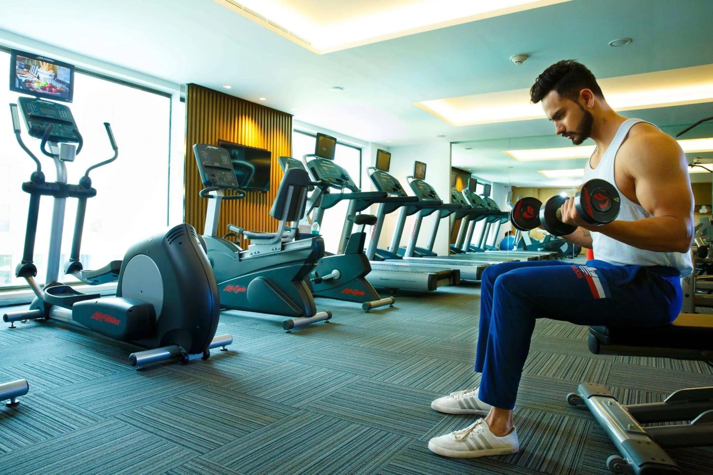 Fitness centre/facilities in Courtyard by Marriott Agra