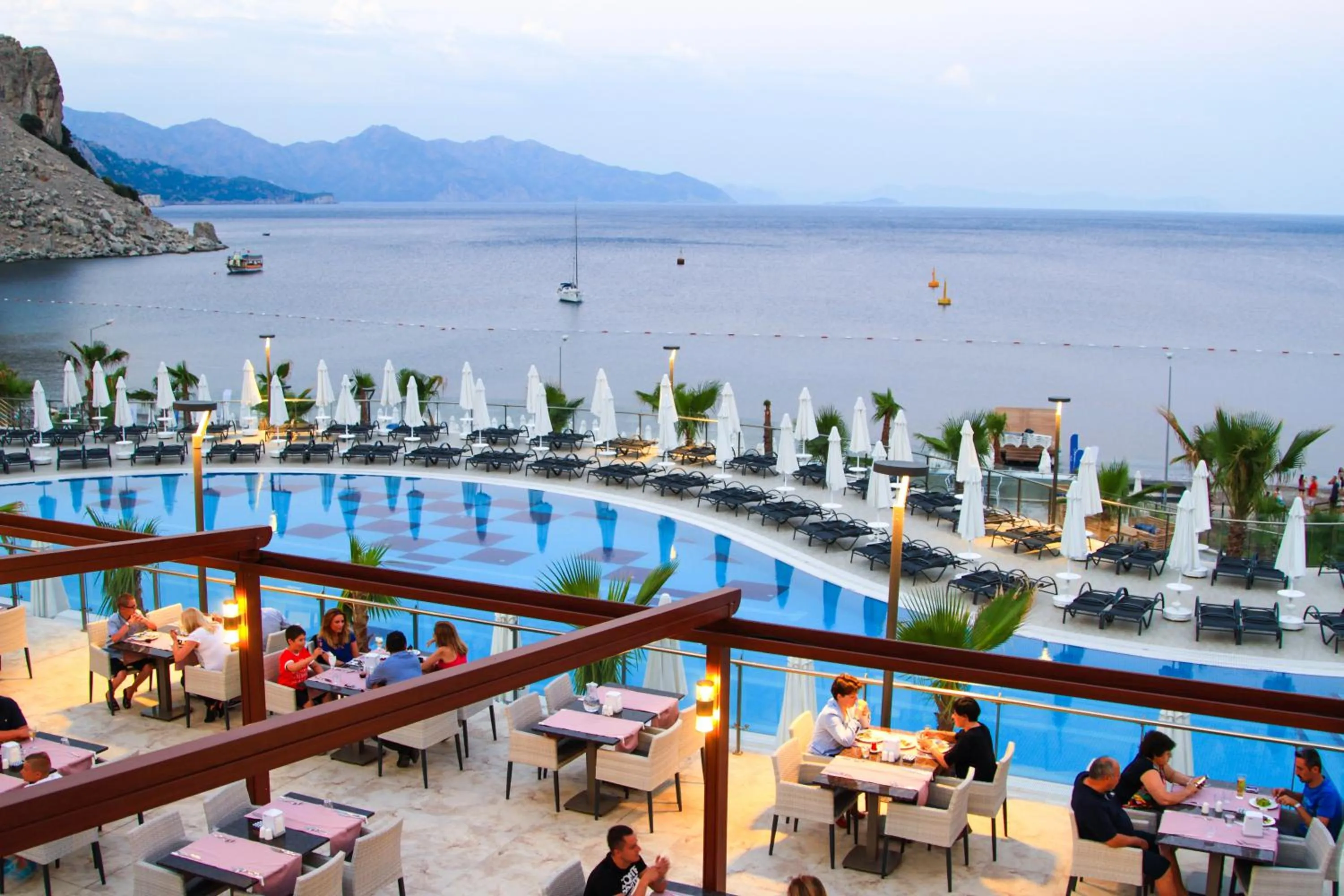 Pool view in Turunc Premium Hotel