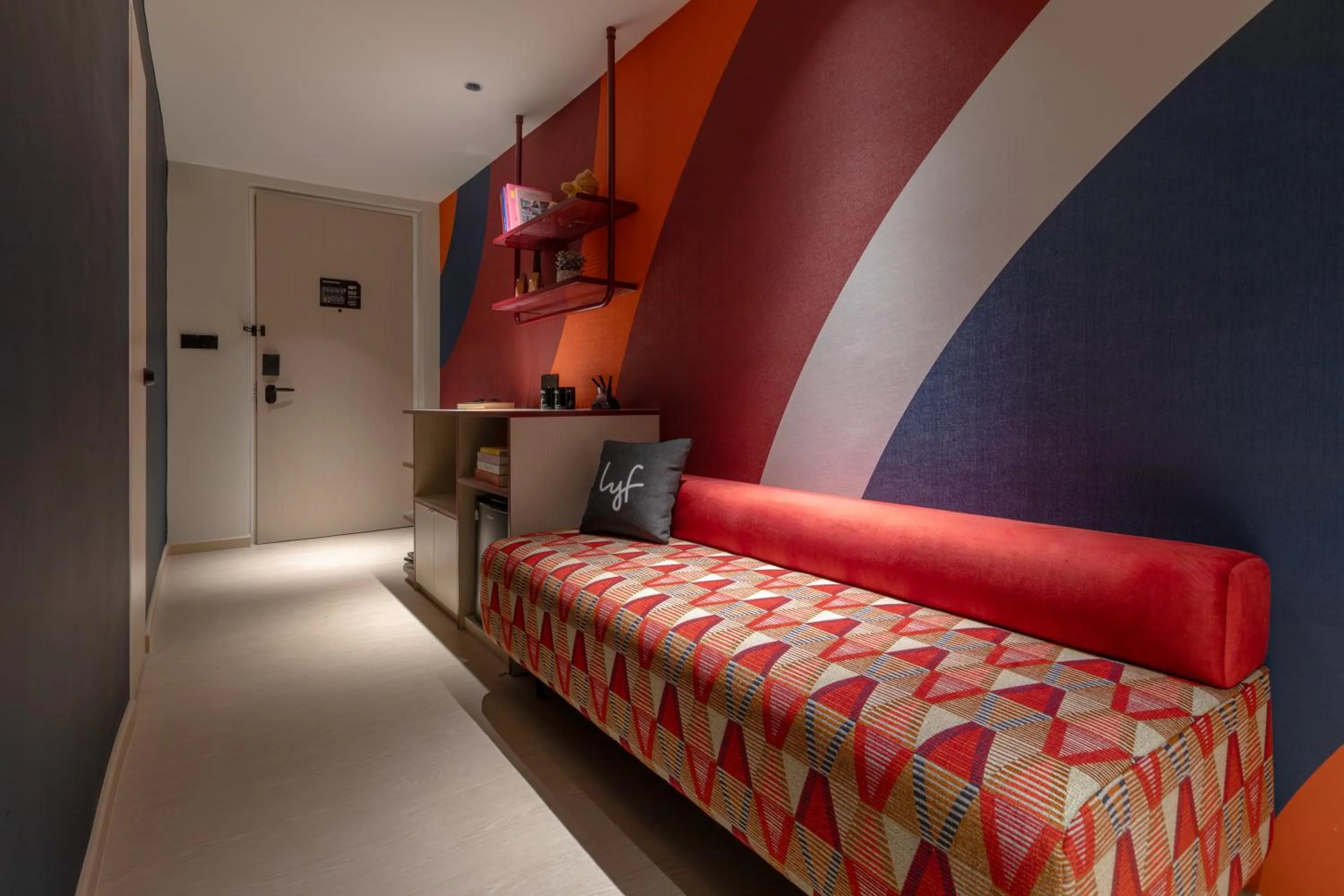 Seating area, Bed in lyf Georgetown Penang