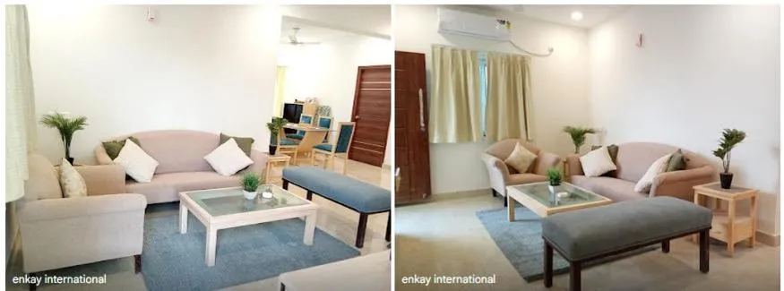 Living room in Enkay Service Apartments