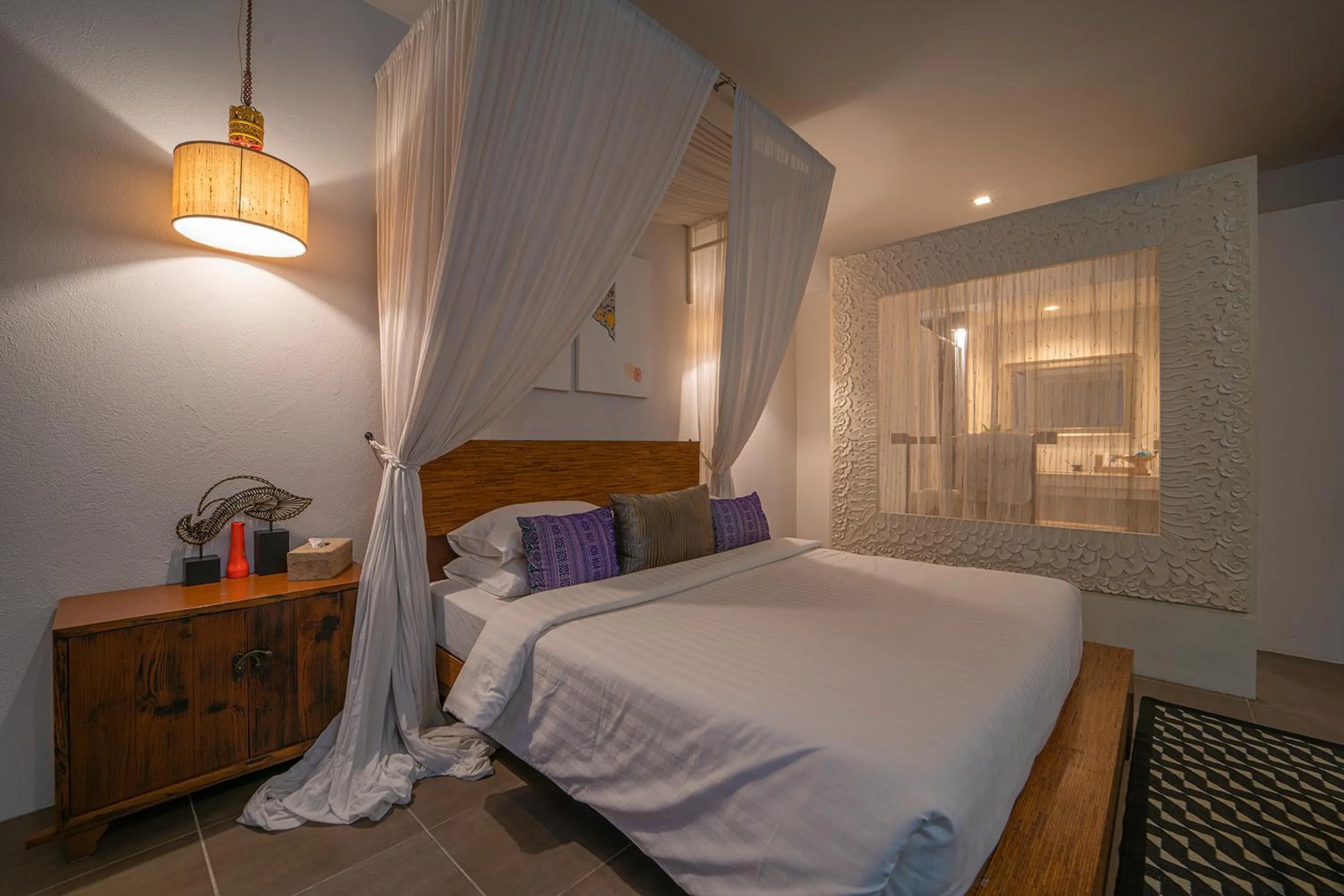 Bed in Baan Suan Residence เฮือนพักบ้านสวน