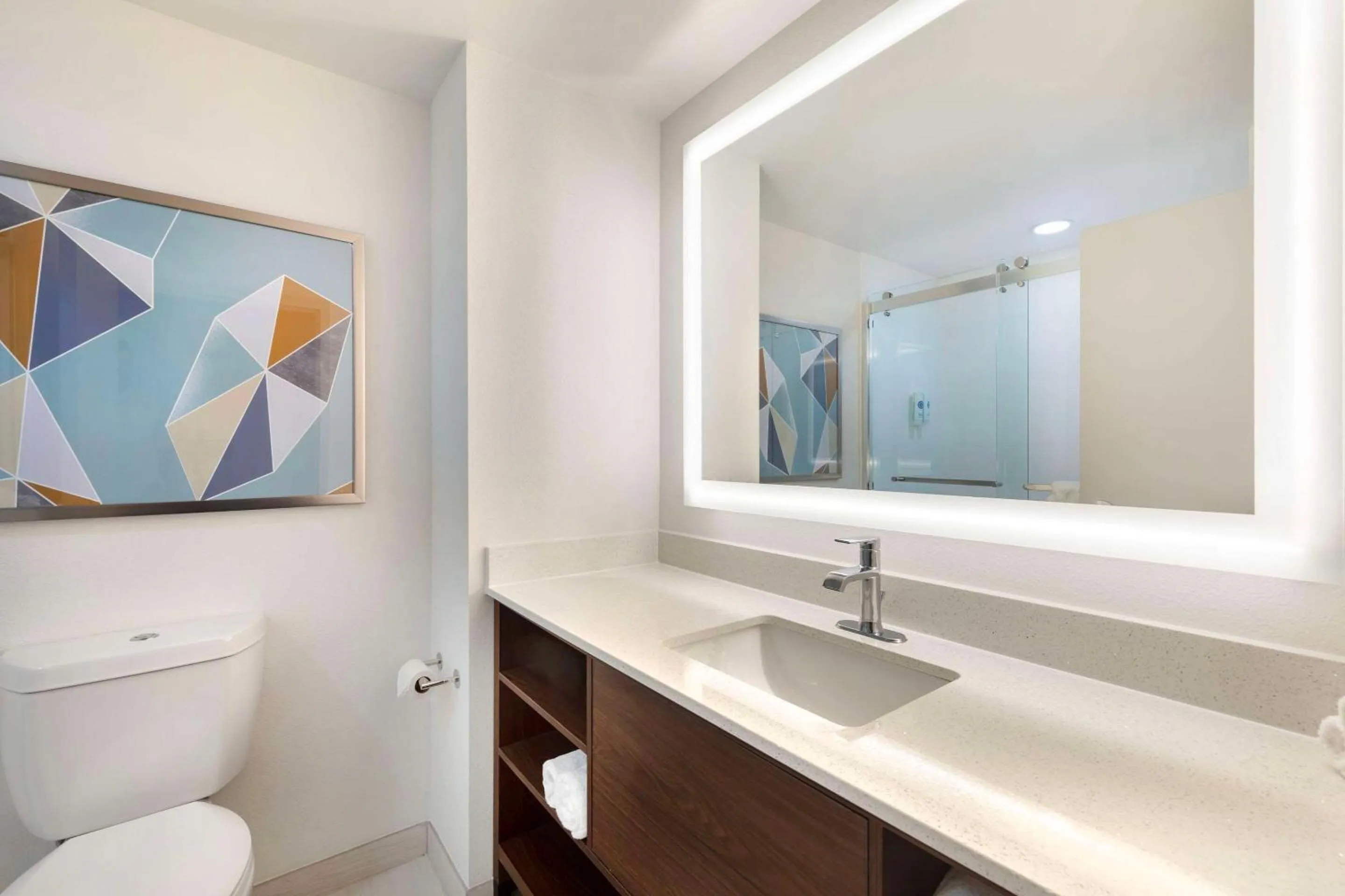 Bathroom in Comfort Suites Titusville near Kennedy Space Center