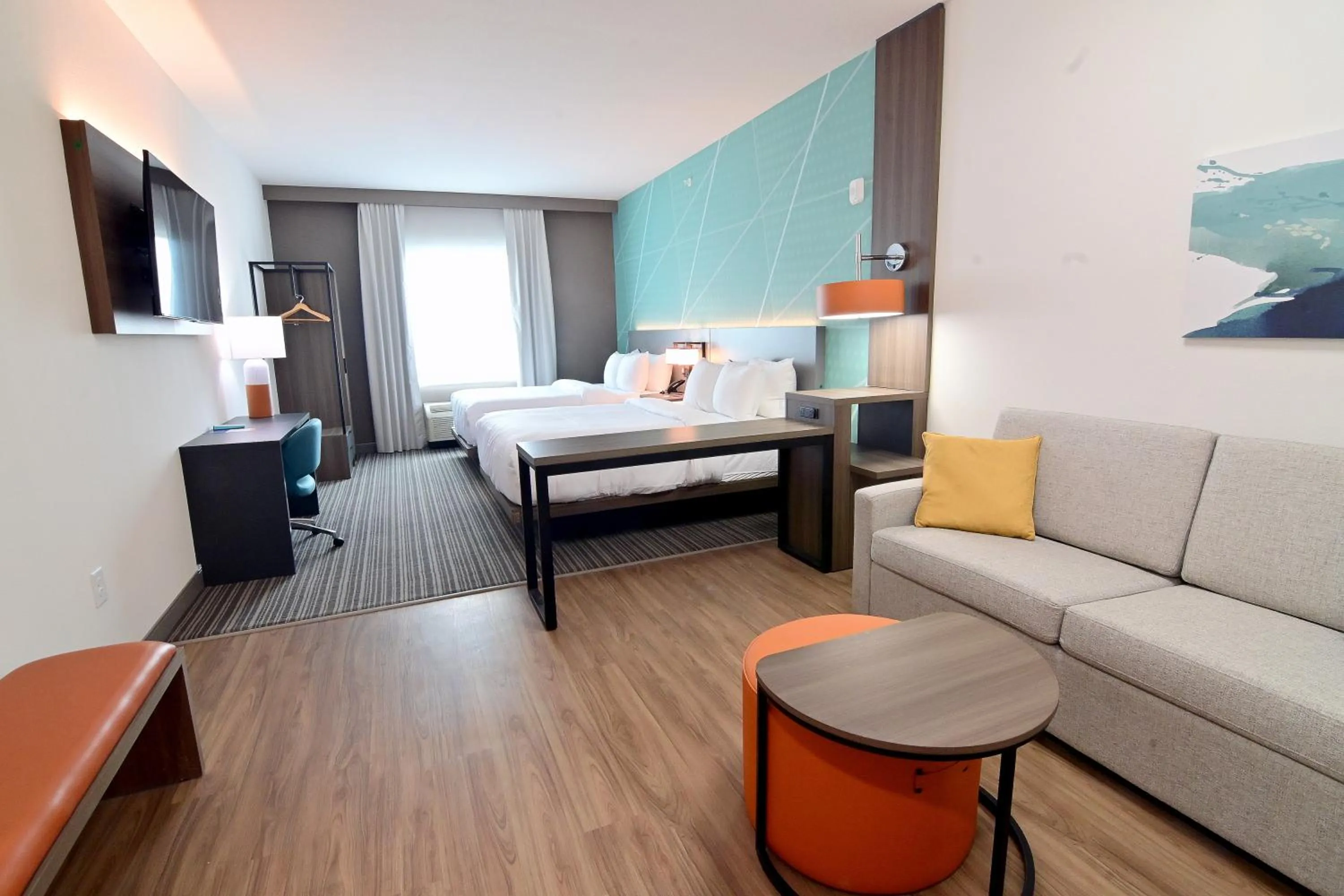 Photo of the whole room, Bed in Comfort Suites Titusville near Kennedy Space Center