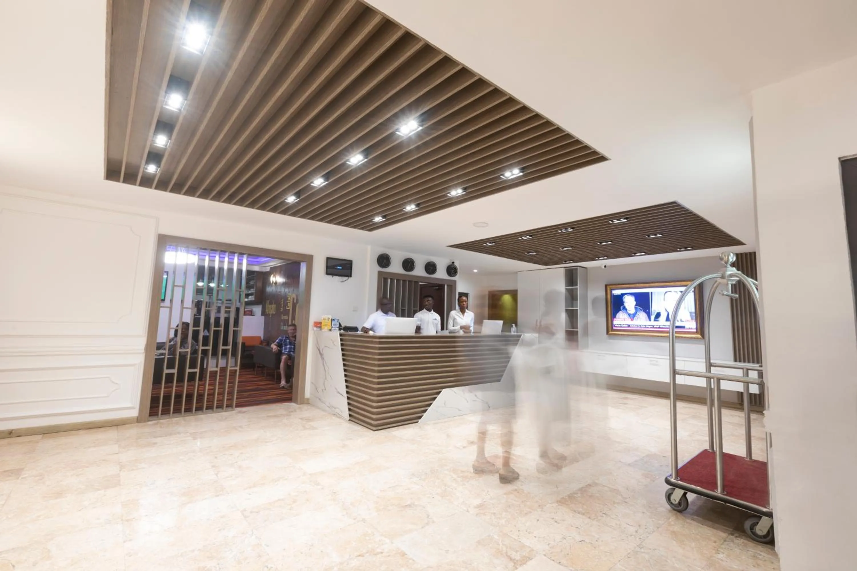 People in Airport View Hotel