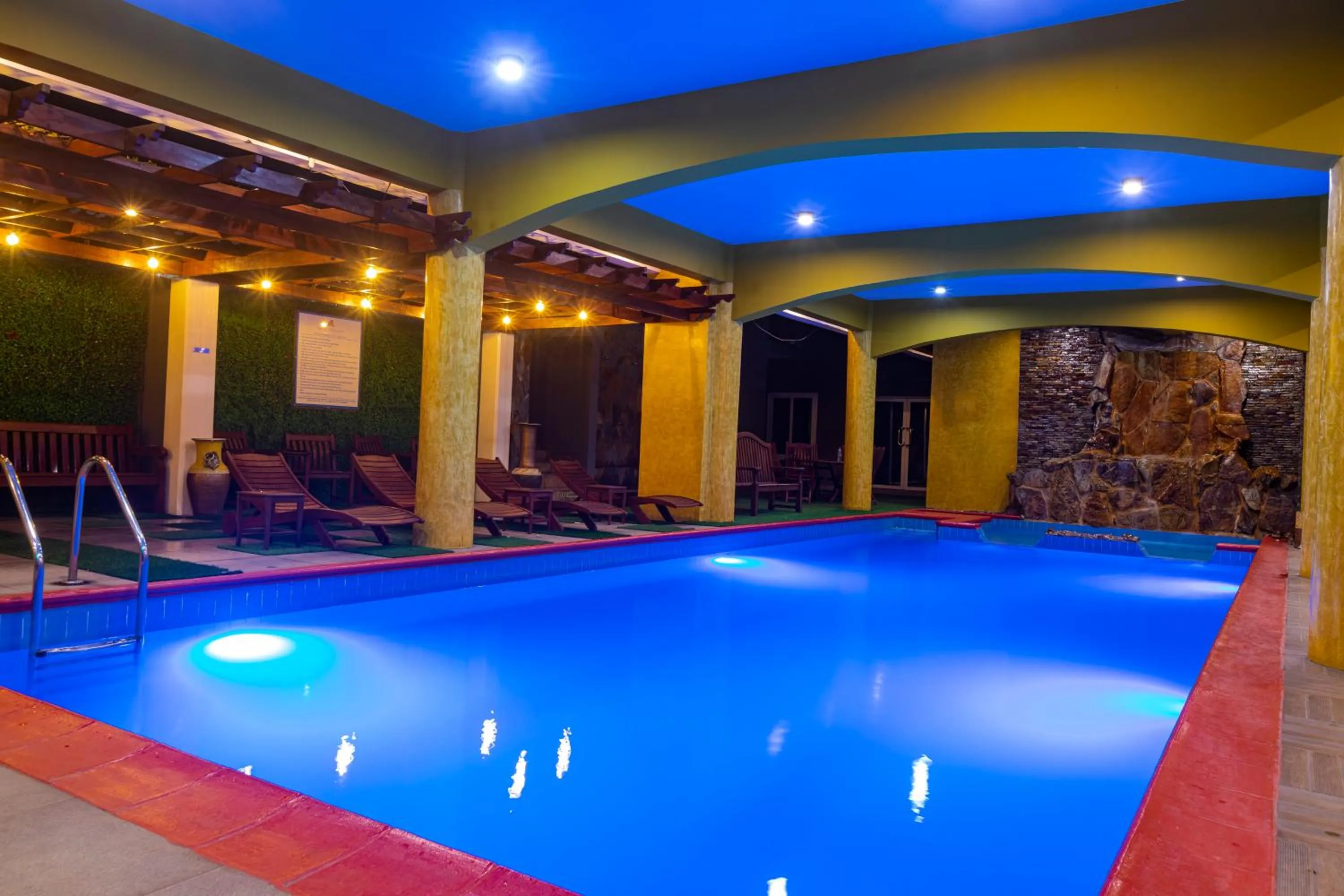 Pool view in Airport View Hotel