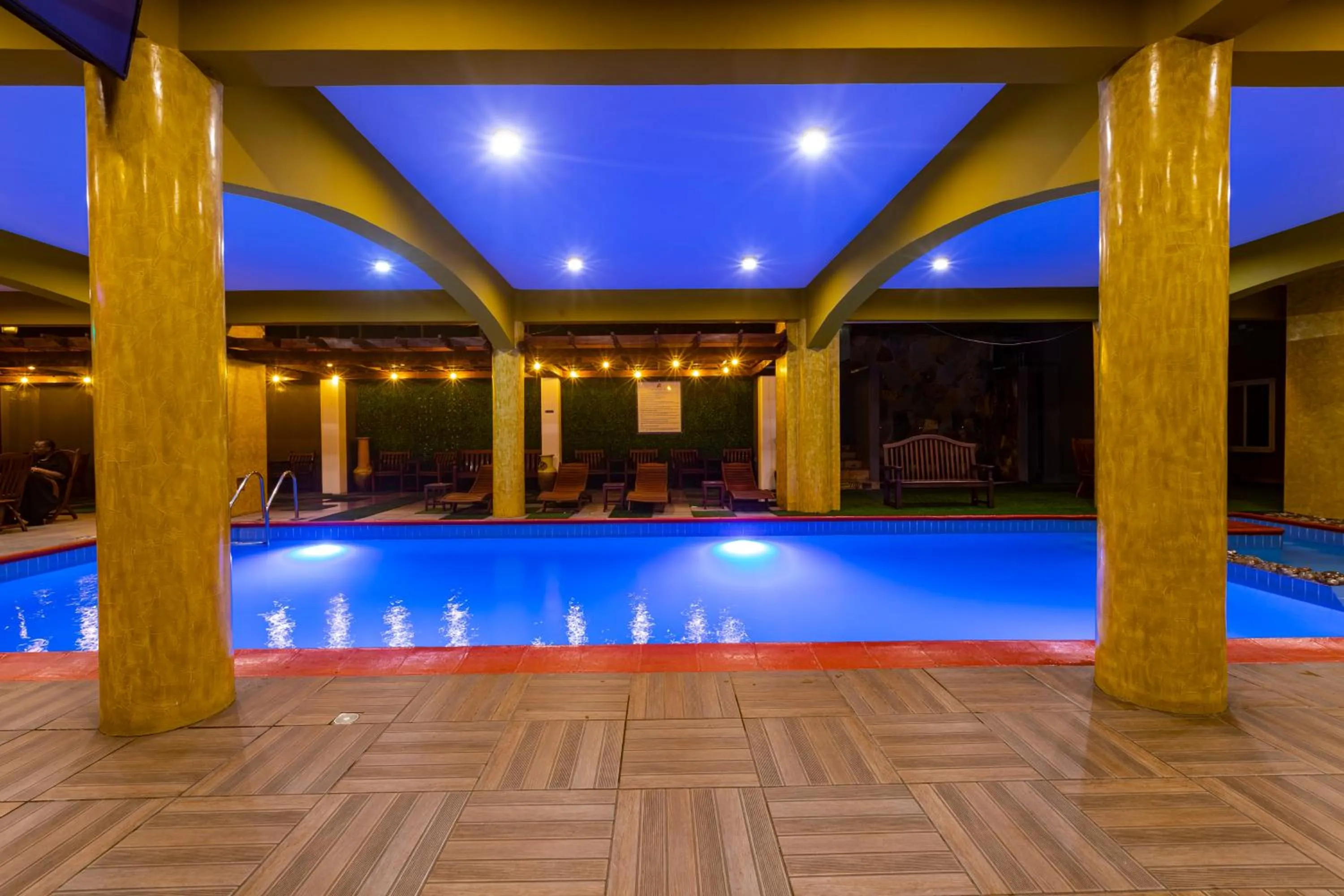 Pool view in Airport View Hotel